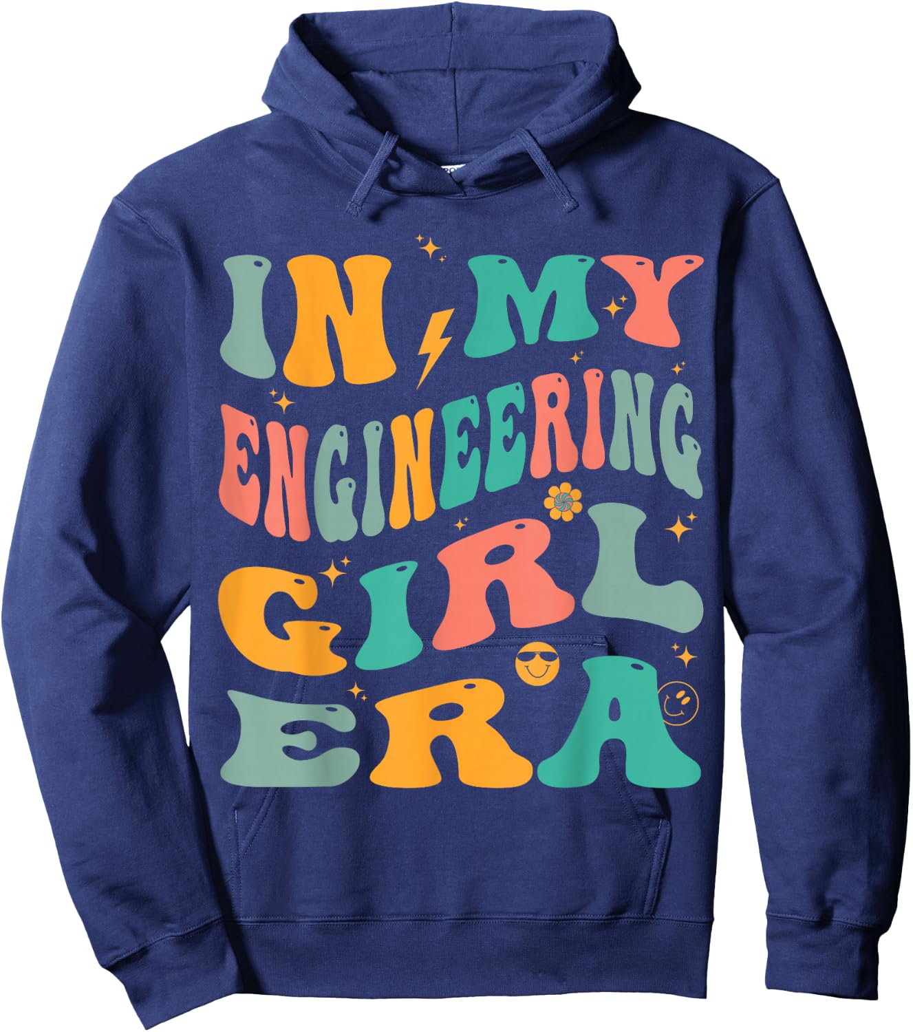 In My Engineering Girl Era Groovy Engineer Hoodie - Hoodie | Navy