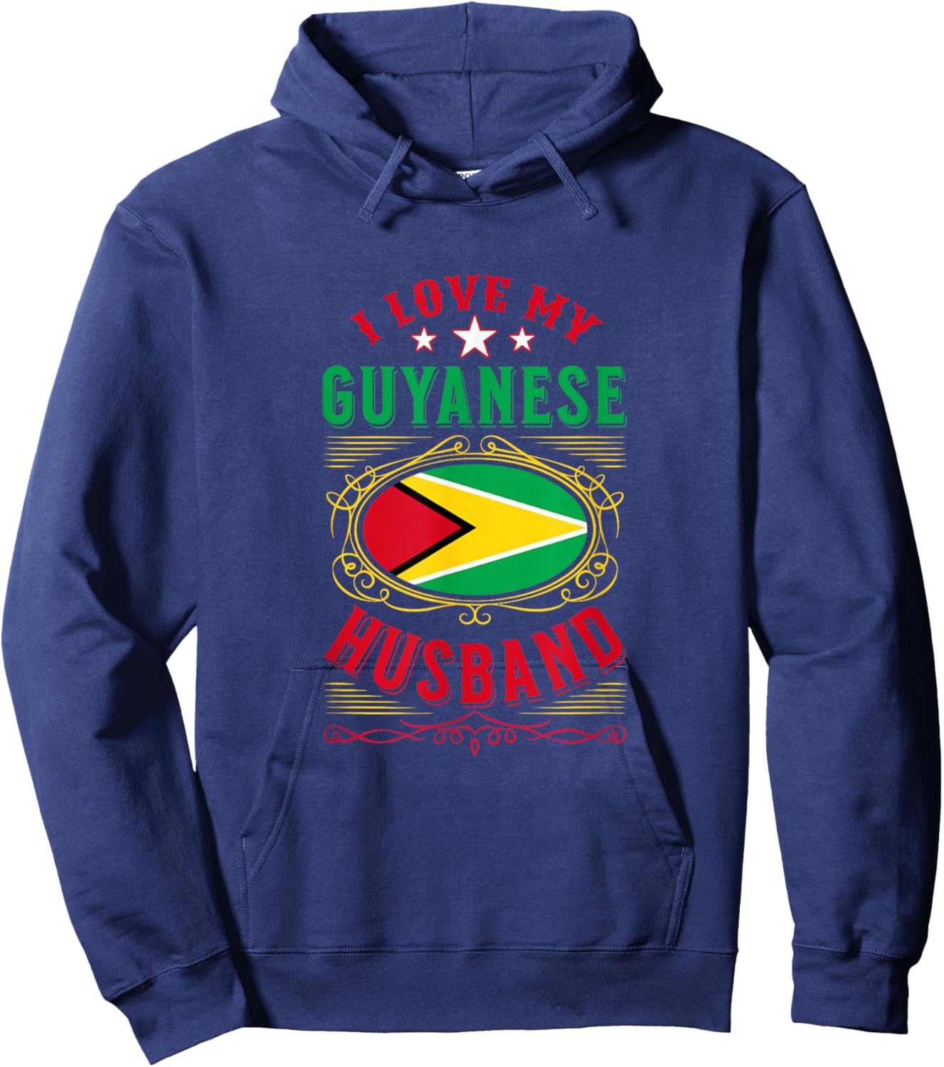 I love my Guyanese husband Hoodie - Hoodie | Navy