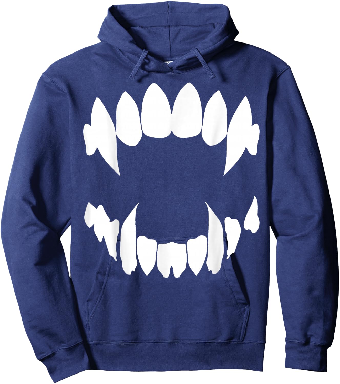 Vampire Fangs Occult Dark Grunge Bite Goth Aesthetic Teeth Hoodie - Hoodie | Navy