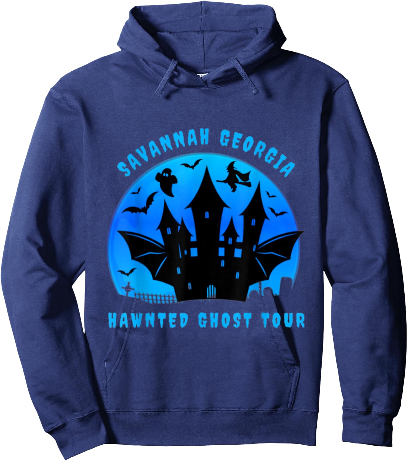 Savannah Georgia Haunted Ghost Tour Funny Halloween Hoodie - Hoodie | Navy