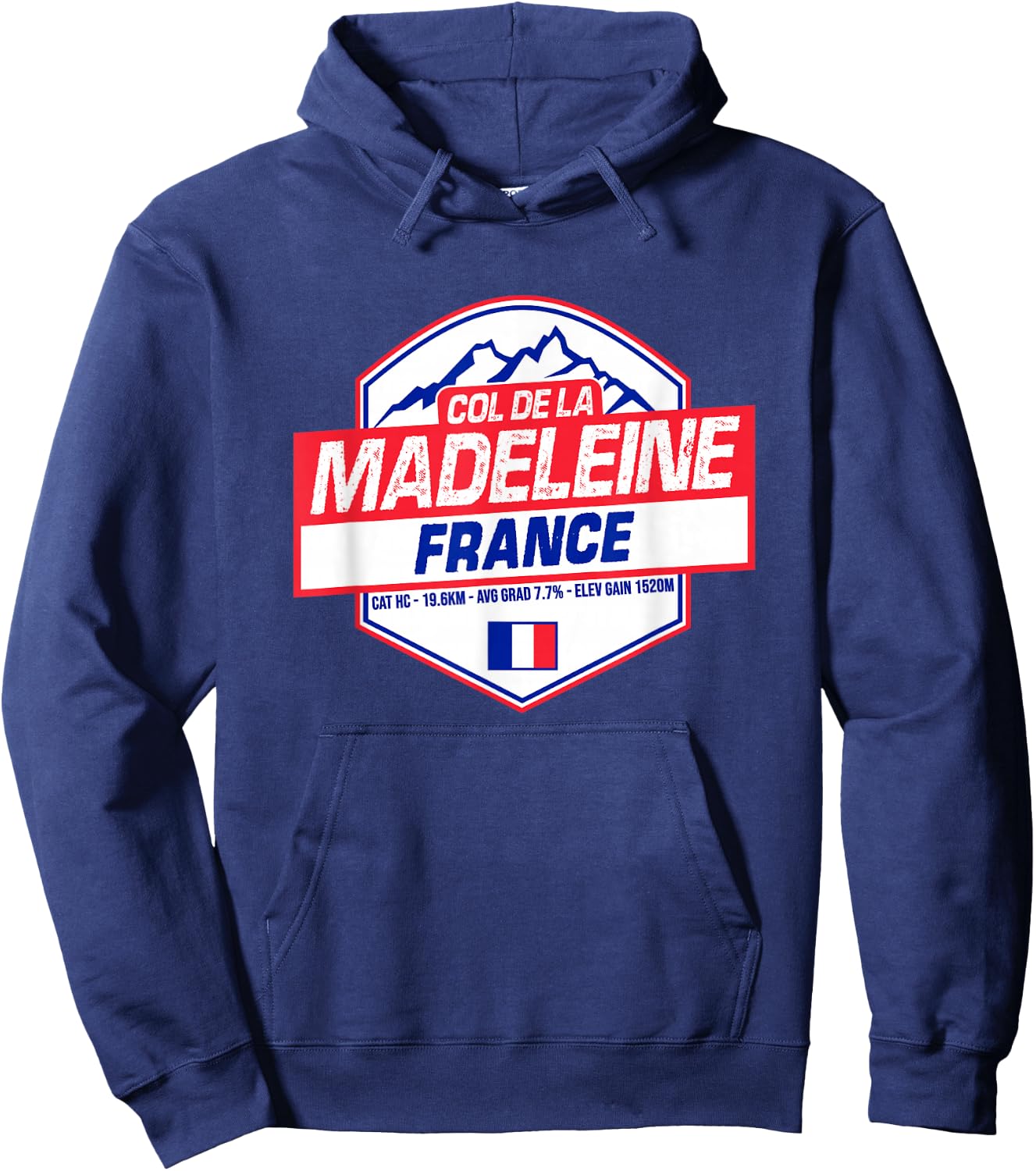 Col de la Madeleine Cycling In France Road Cyclist Hoodie - Hoodie | Navy