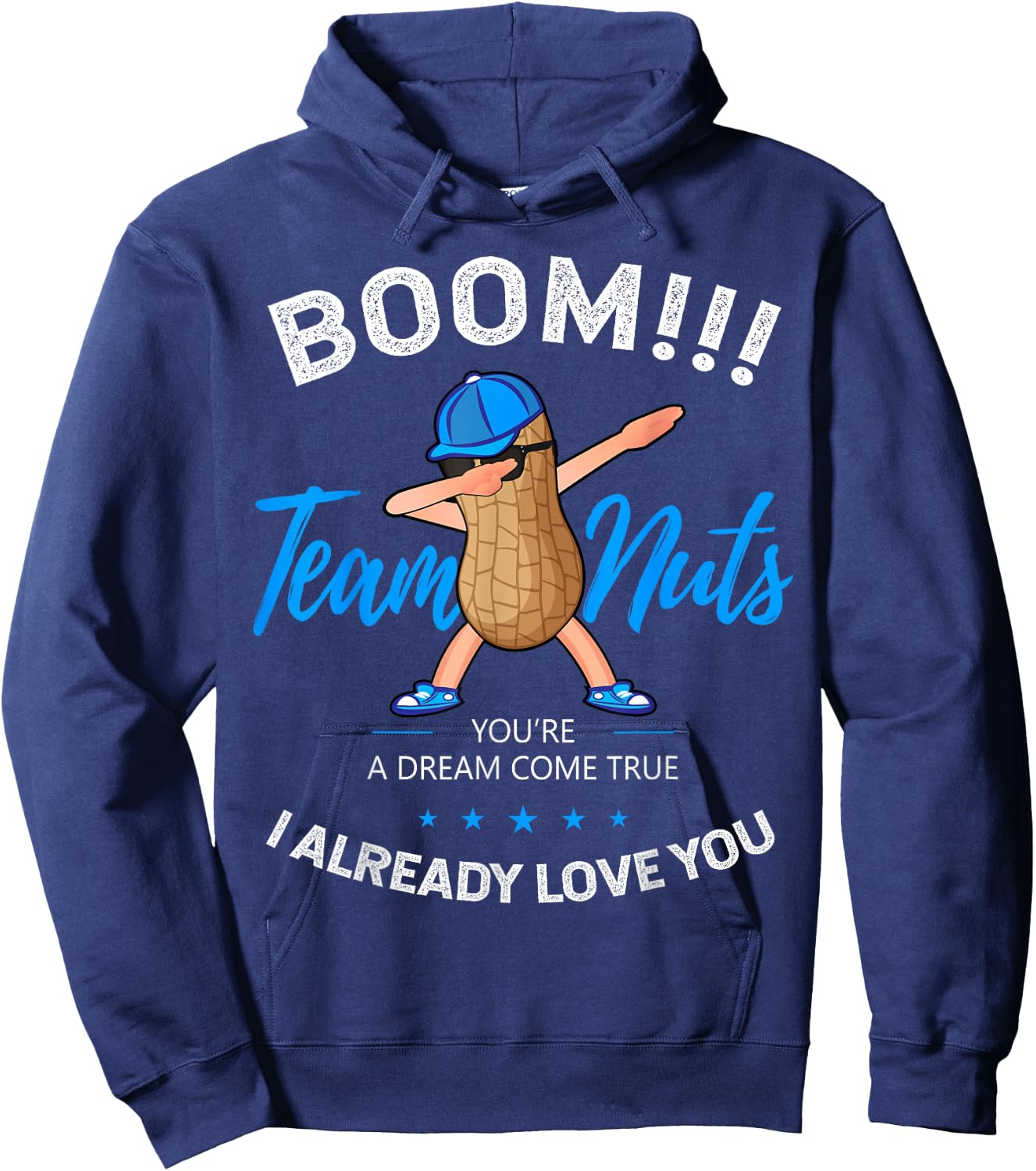 Gender Reveal Team Nuts Boy Matching Family Baby Party Hoodie - Hoodie | Navy