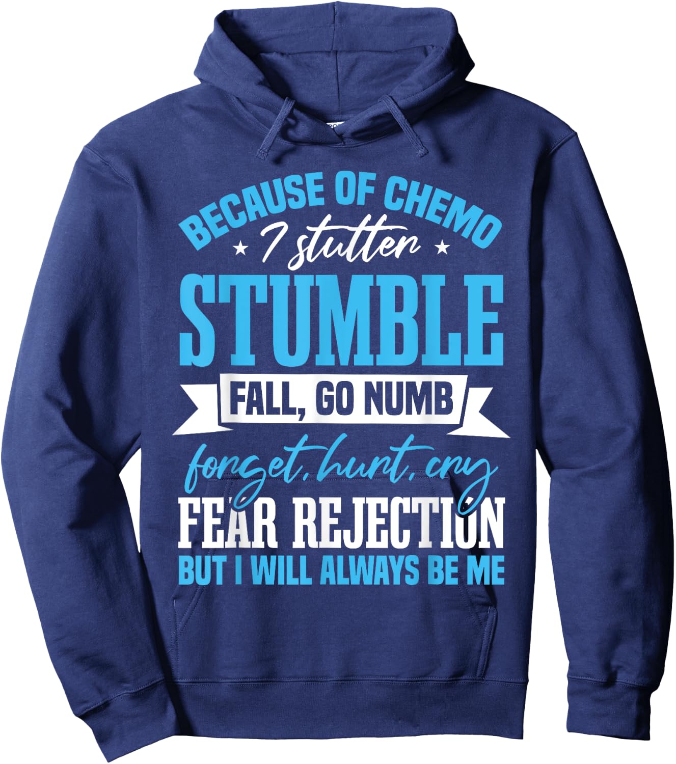 Radiation Therapy Chemotherapy Chemo Cancer Awareness Hoodie - Hoodie | Navy
