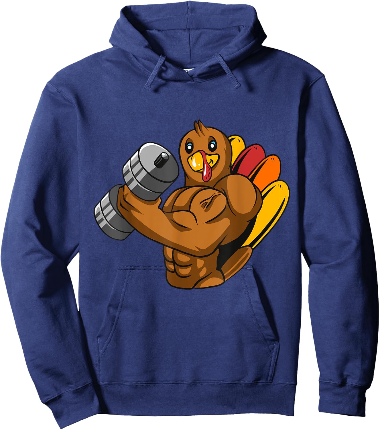 Turkey Bodybuilding Thanksgiving Day Gym Workout Fitness Hoodie - Hoodie | Navy