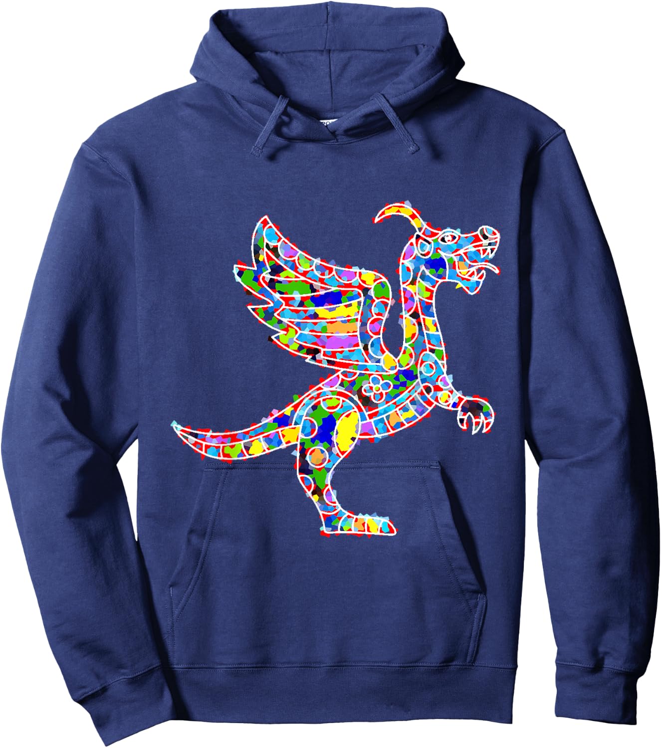 Alebrije Dragon Mexican Folk Art Hoodie - Hoodie | Navy