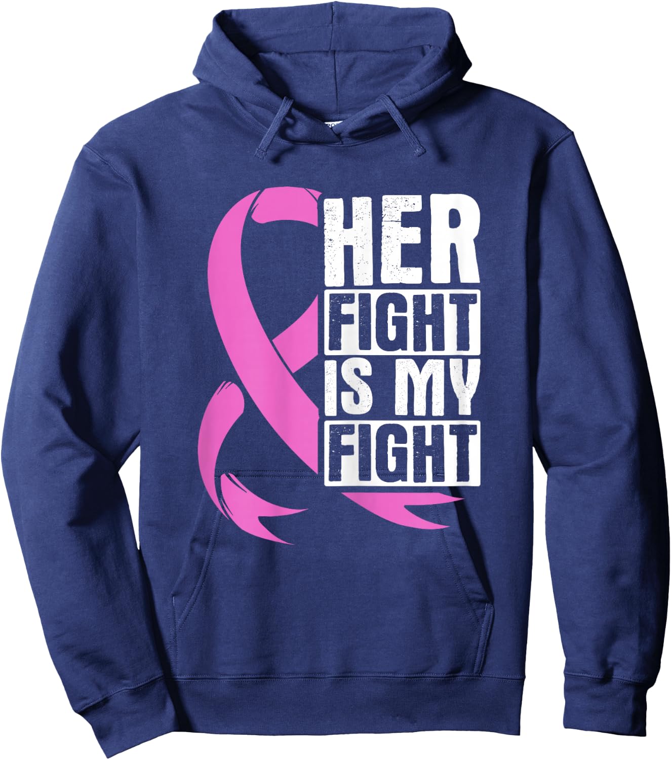 Breast Cancer Awareness Gift ribbon Pink butterfly Hoodie - Hoodie | Navy