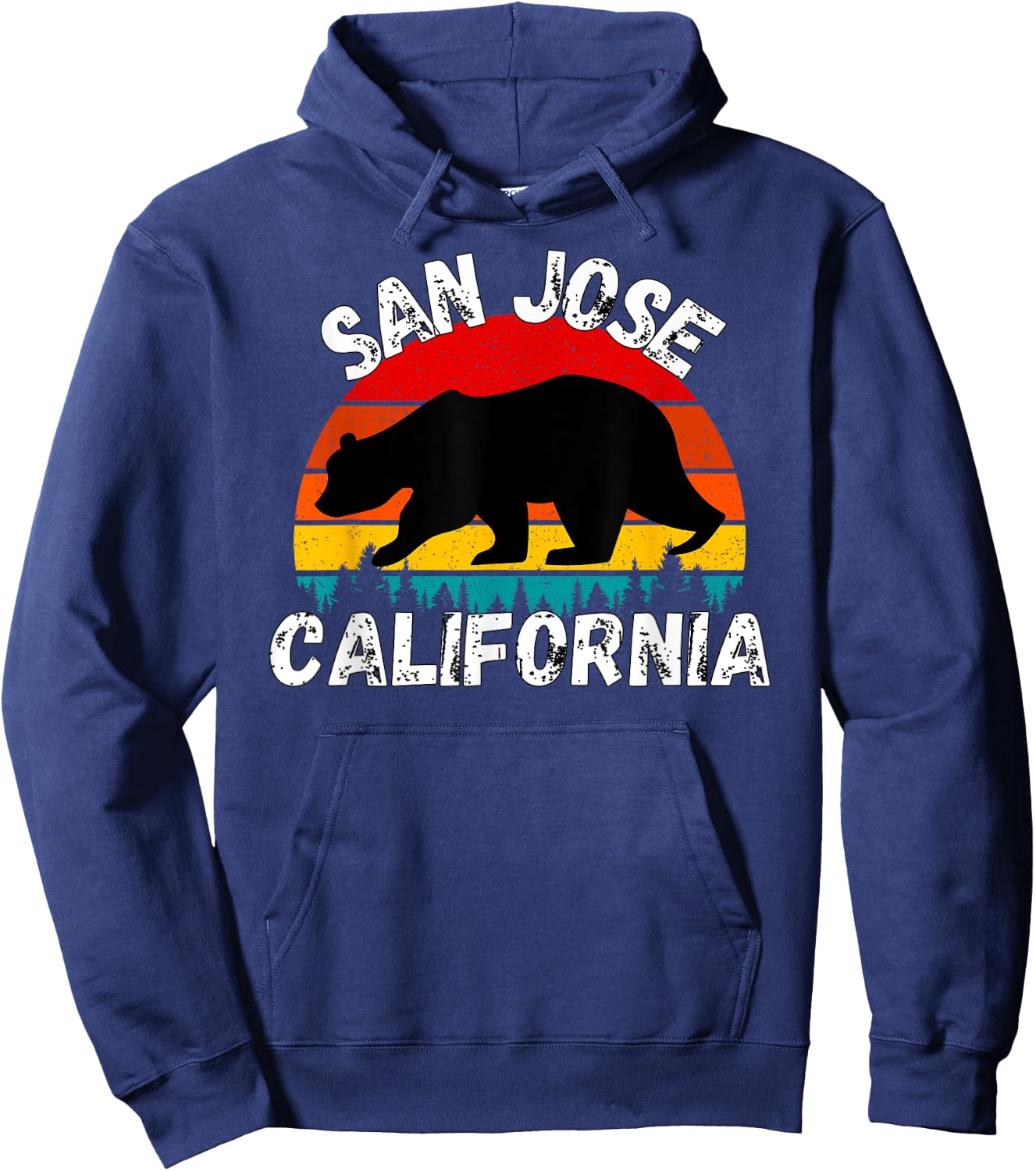 Retro San Jose California Apparel Hoodie - Hoodie | Navy