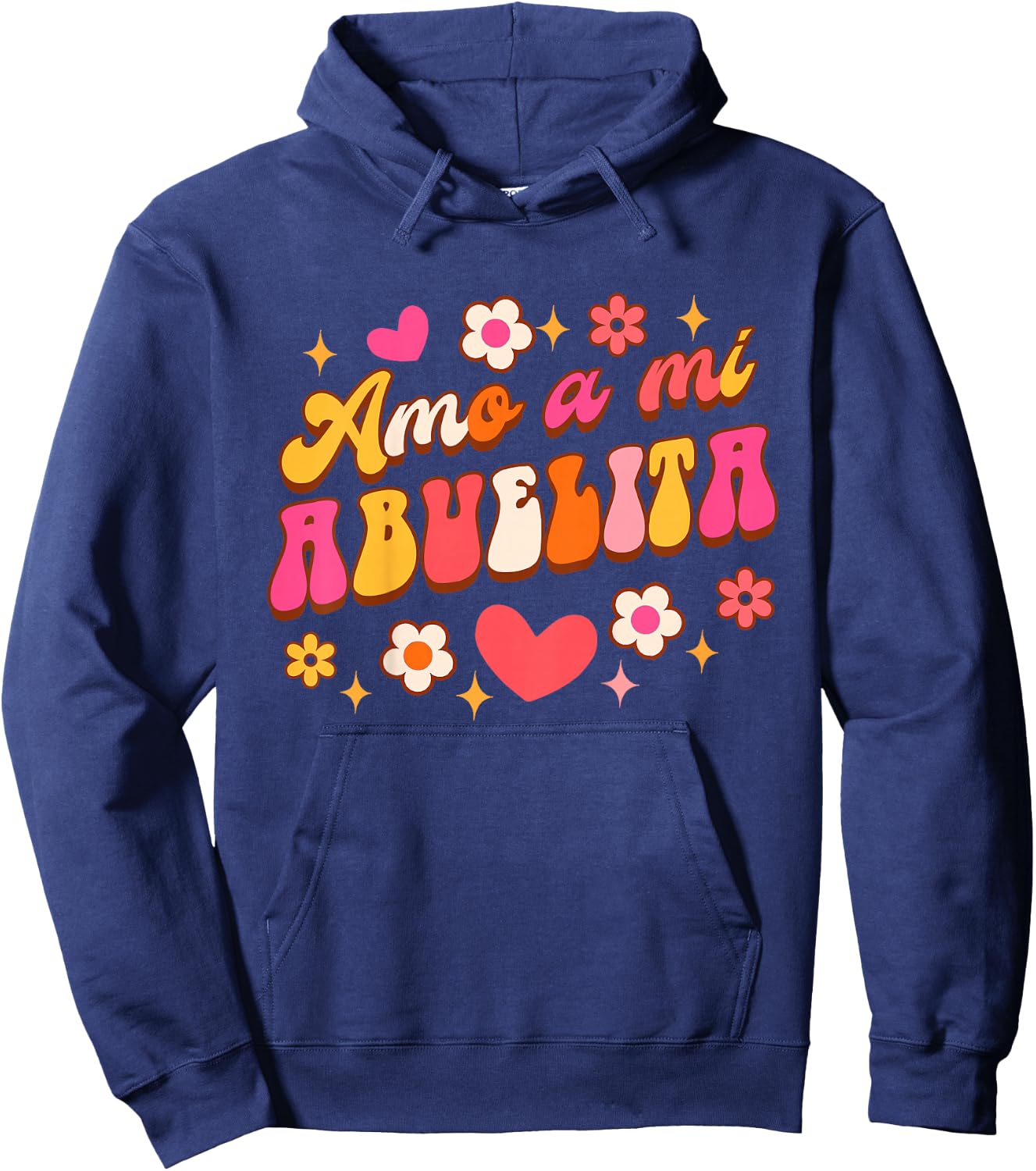 Kids Funny Spanish Grandma Mother’s Day Amo A Mi Abuelita Hoodie - Hoodie | Navy