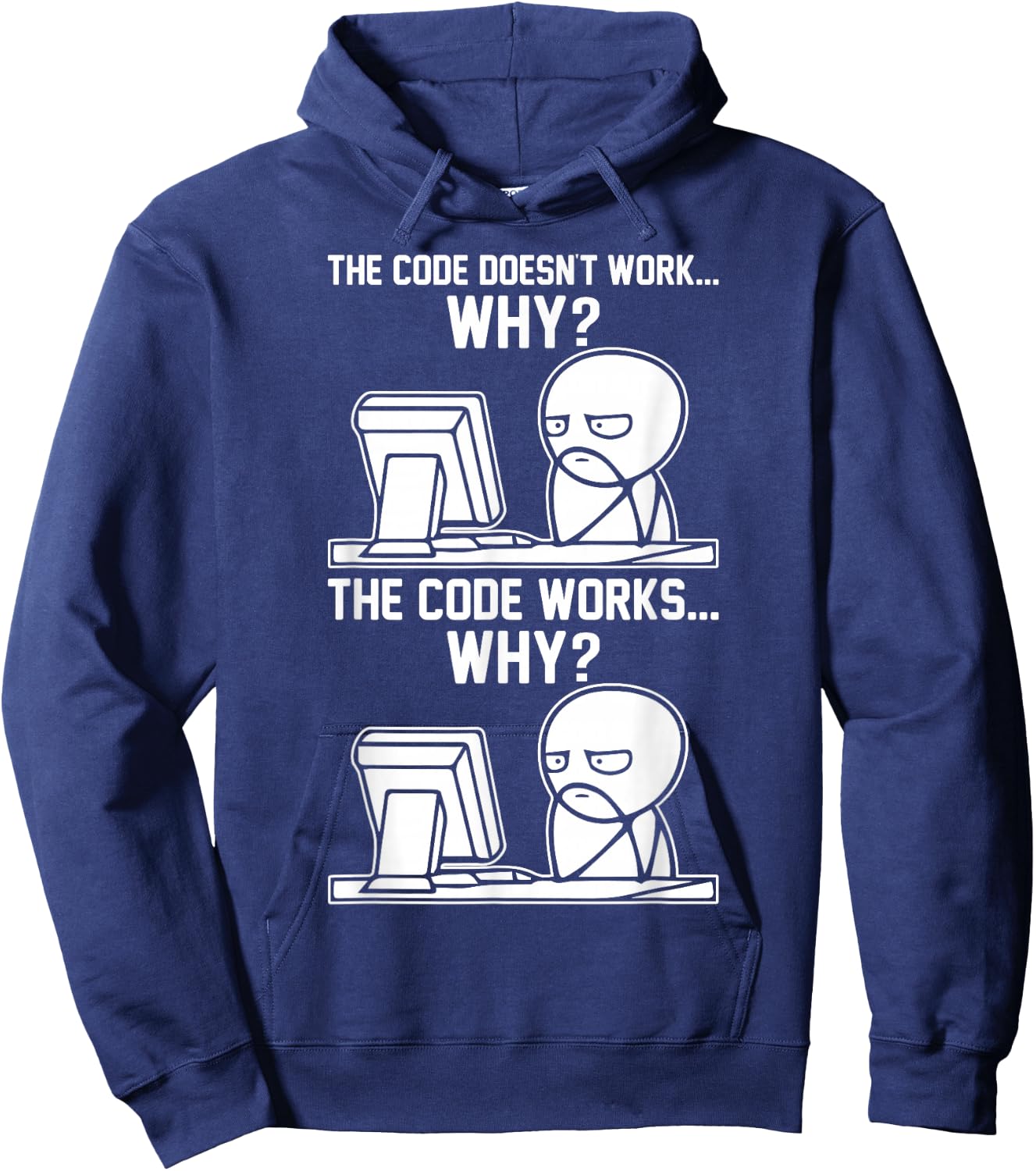 Programmer Gifts & Accessories Software Developer Meme Hoodie - Hoodie | Navy
