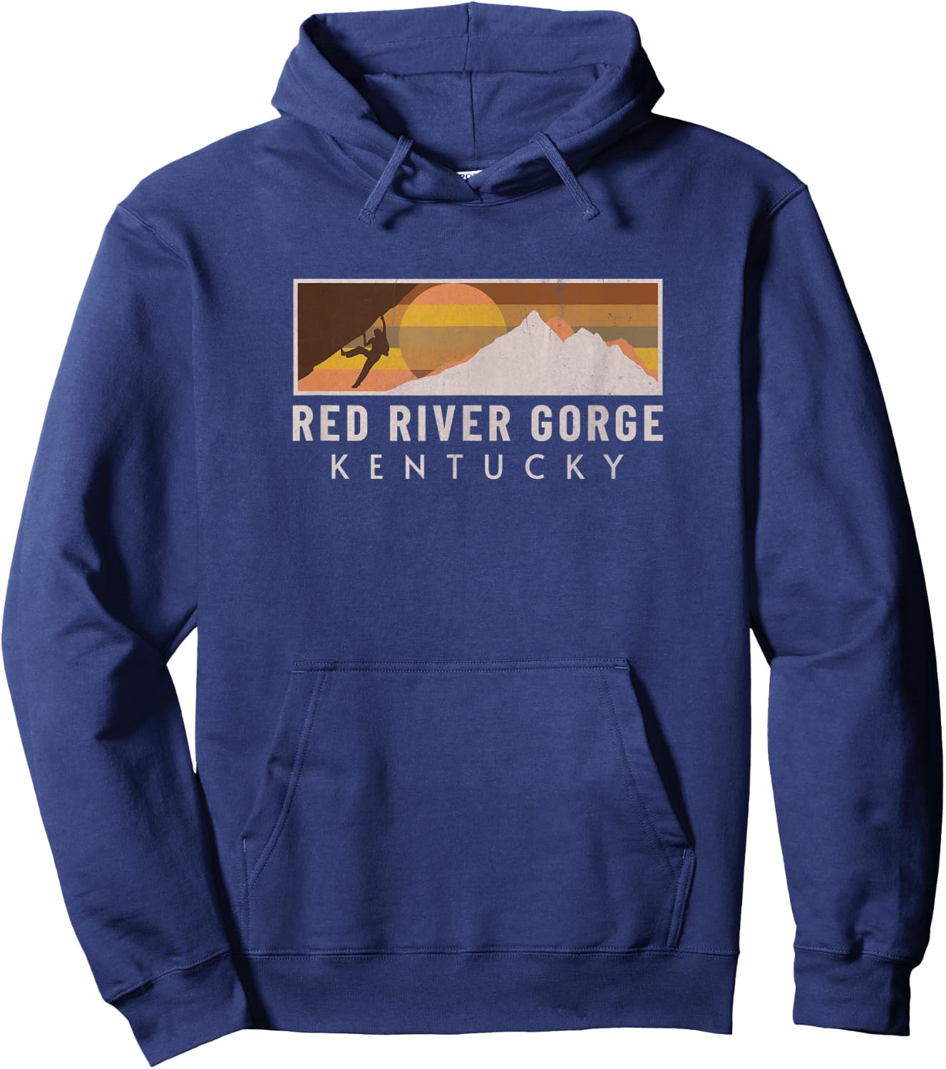 Red River Gorge Rock Climbing Boulderer Mountain Climber Hoodie - Hoodie | Navy