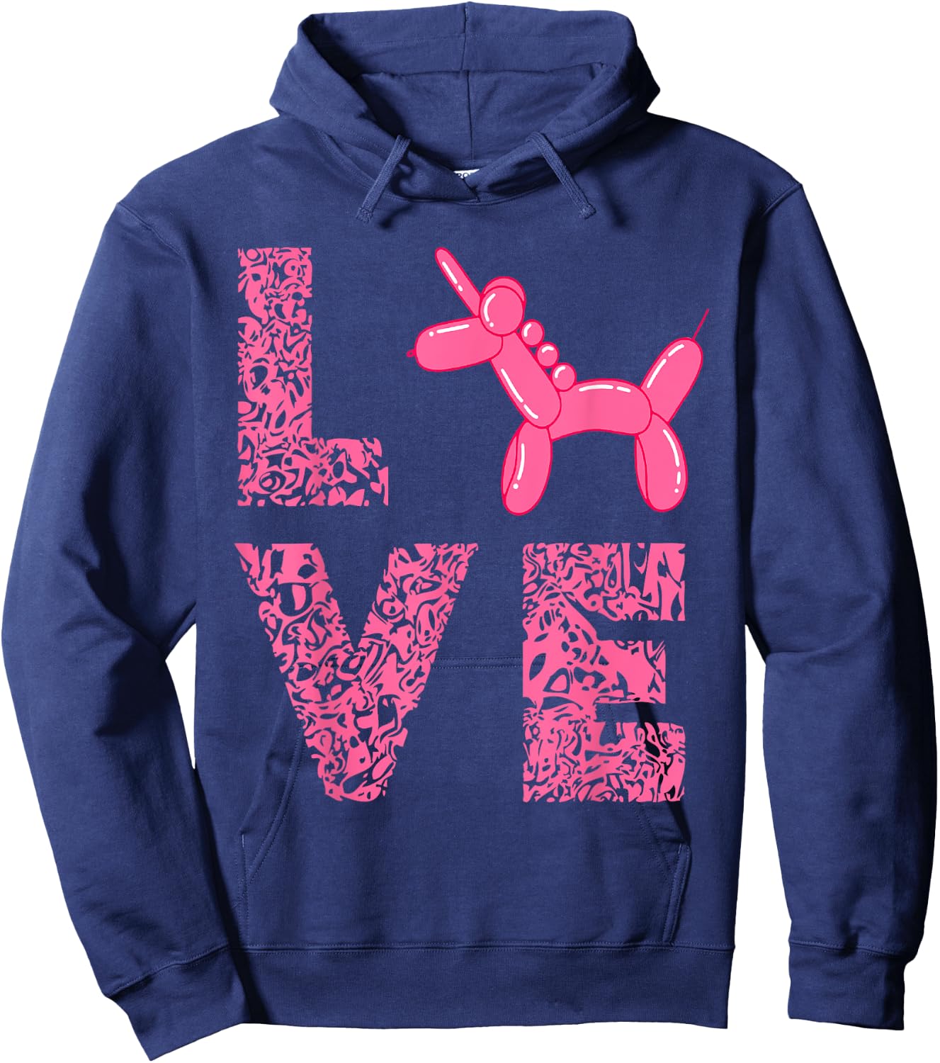 Balloon Twisting Unicorn Love Balloon Artist Balloon Animal Hoodie - Hoodie | Navy