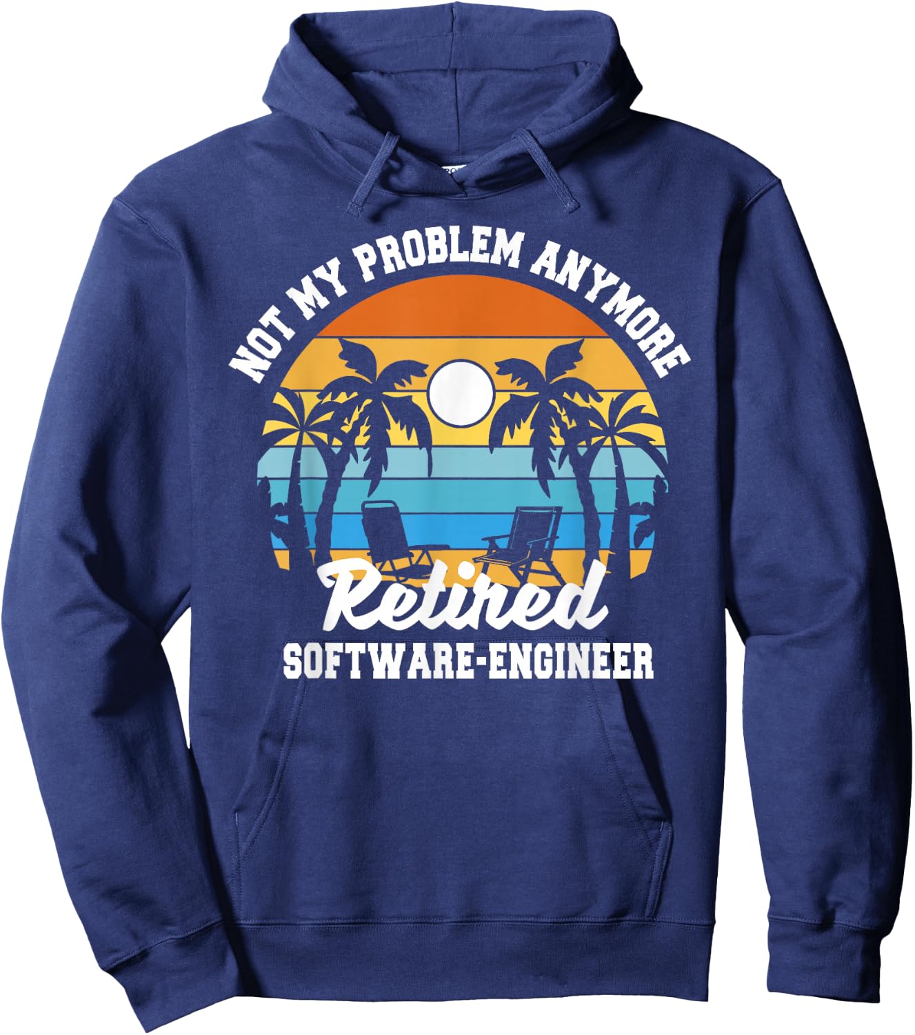 Retirement Gift Retired Software Engineer Hoodie - Hoodie | Navy