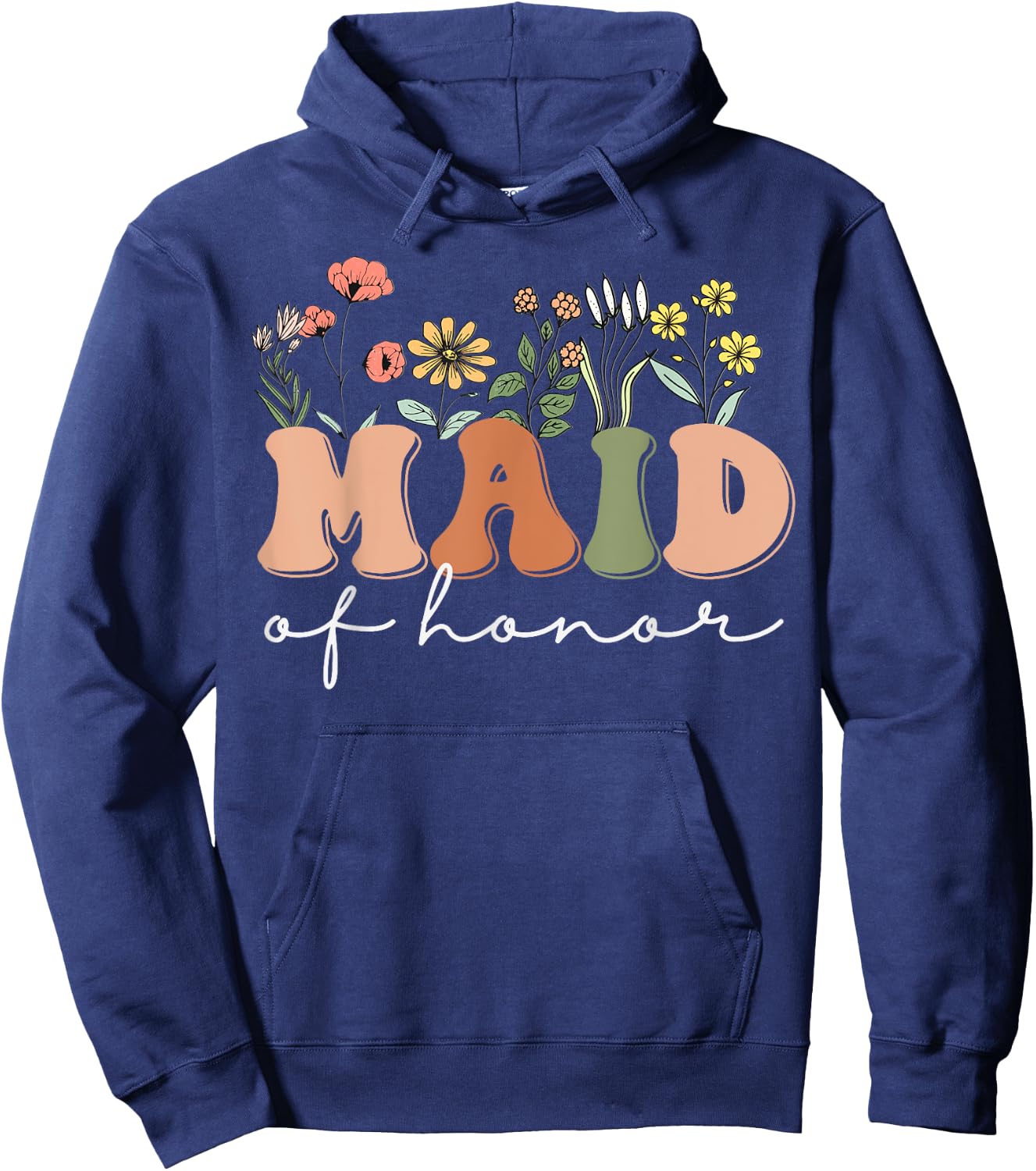 Wedding Shower for Sister from Bride Maid of Honor Hoodie - Hoodie | Navy