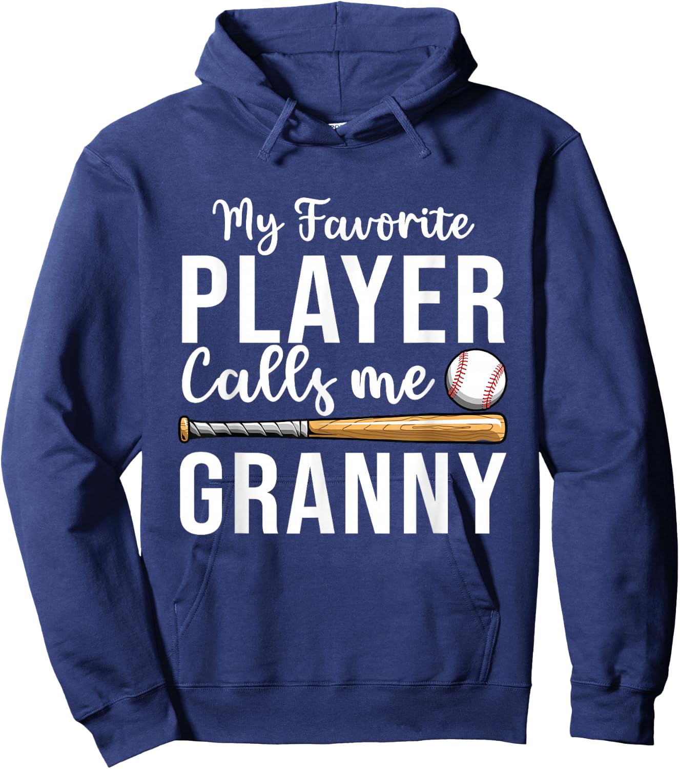 Baseball Granny Shirt, Favorite Baseball Player Grandma Hoodie - Hoodie | Navy