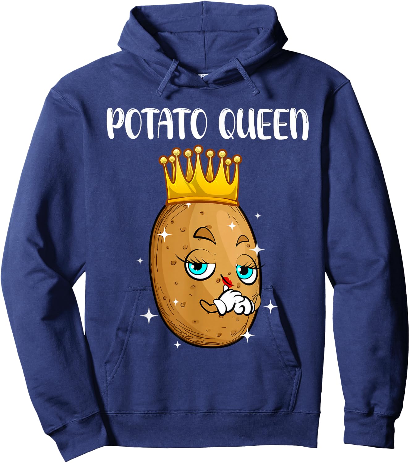 Best Potato Themed Gift Potato Accessories & Stuff Cute Potato Design Girls Vegetable Potato Lovers Hoodie - Hoodie | Navy