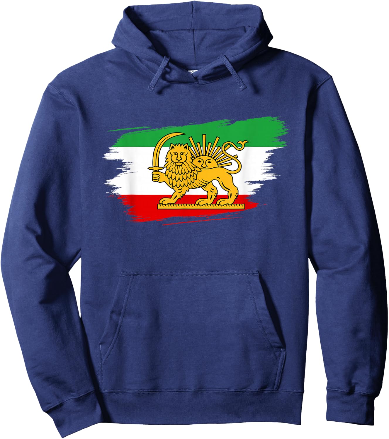 Iran and Iranian Flag Lion Persian Hoodie - Hoodie | Navy