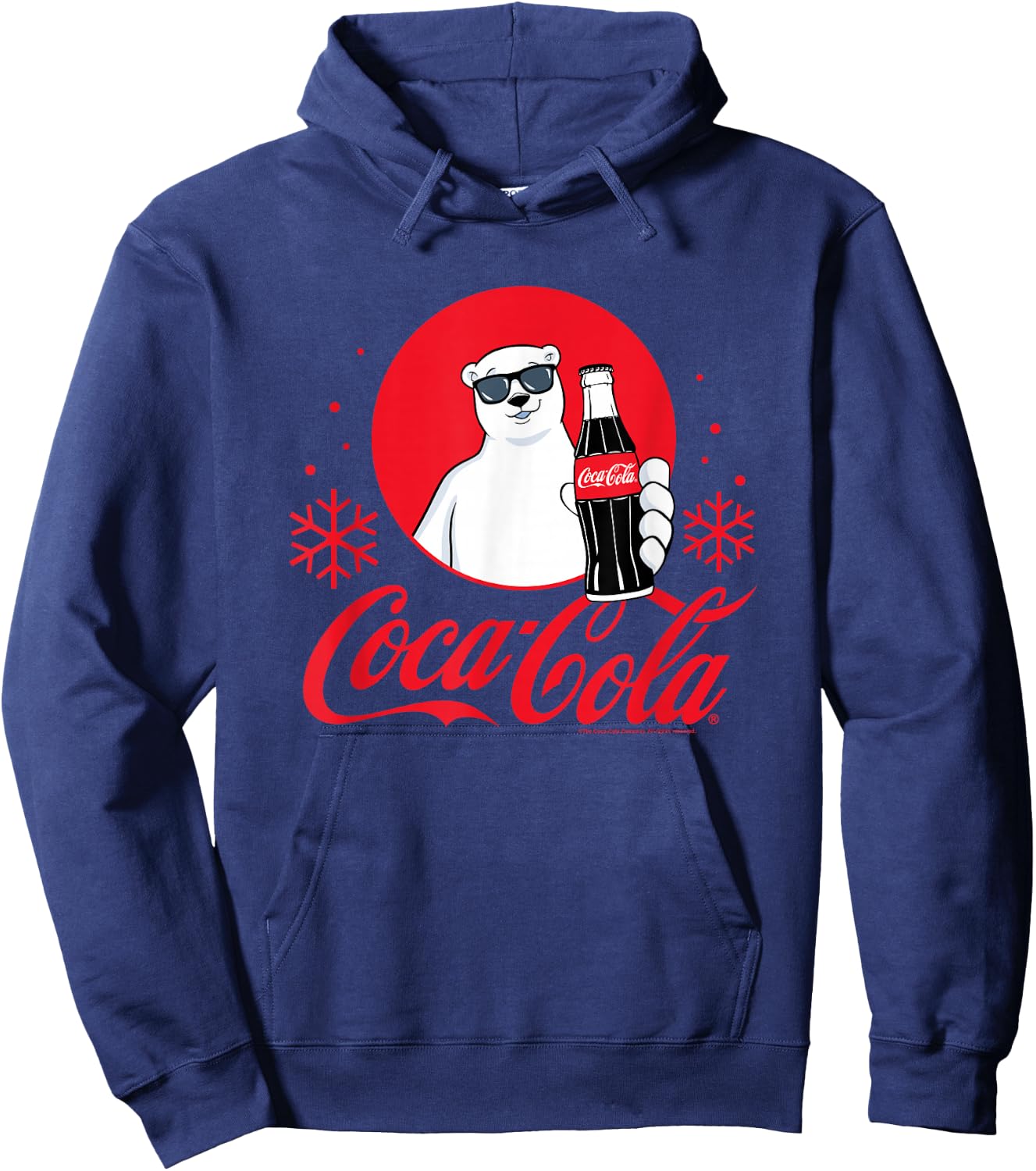 Coca-Cola - Polar Bear Circle with Snowflakes Hoodie - Hoodie | Navy