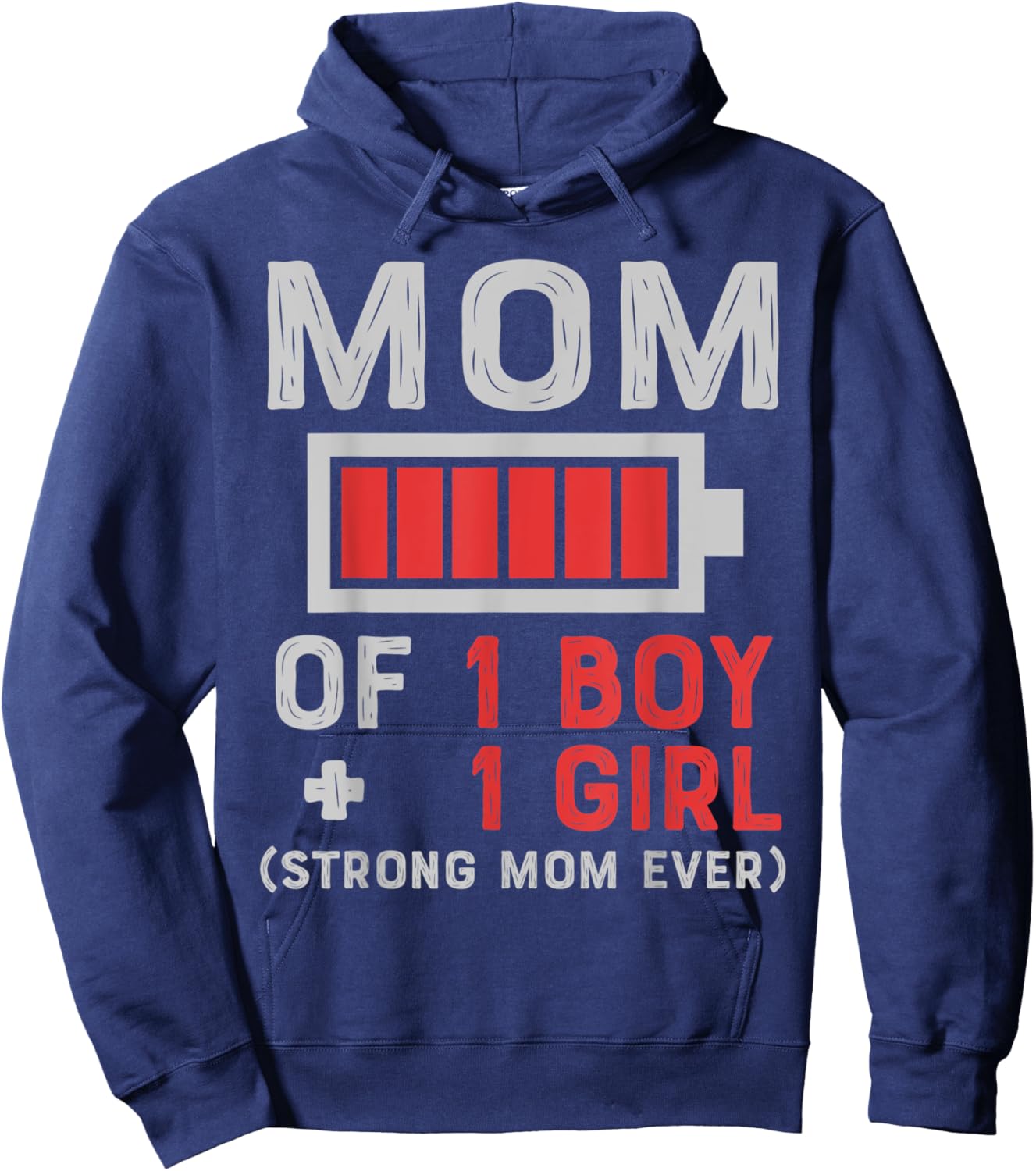Mom of 1 Boy And 1 Girl Gifts From Son Daughter Mother's Day Hoodie - Hoodie | Navy