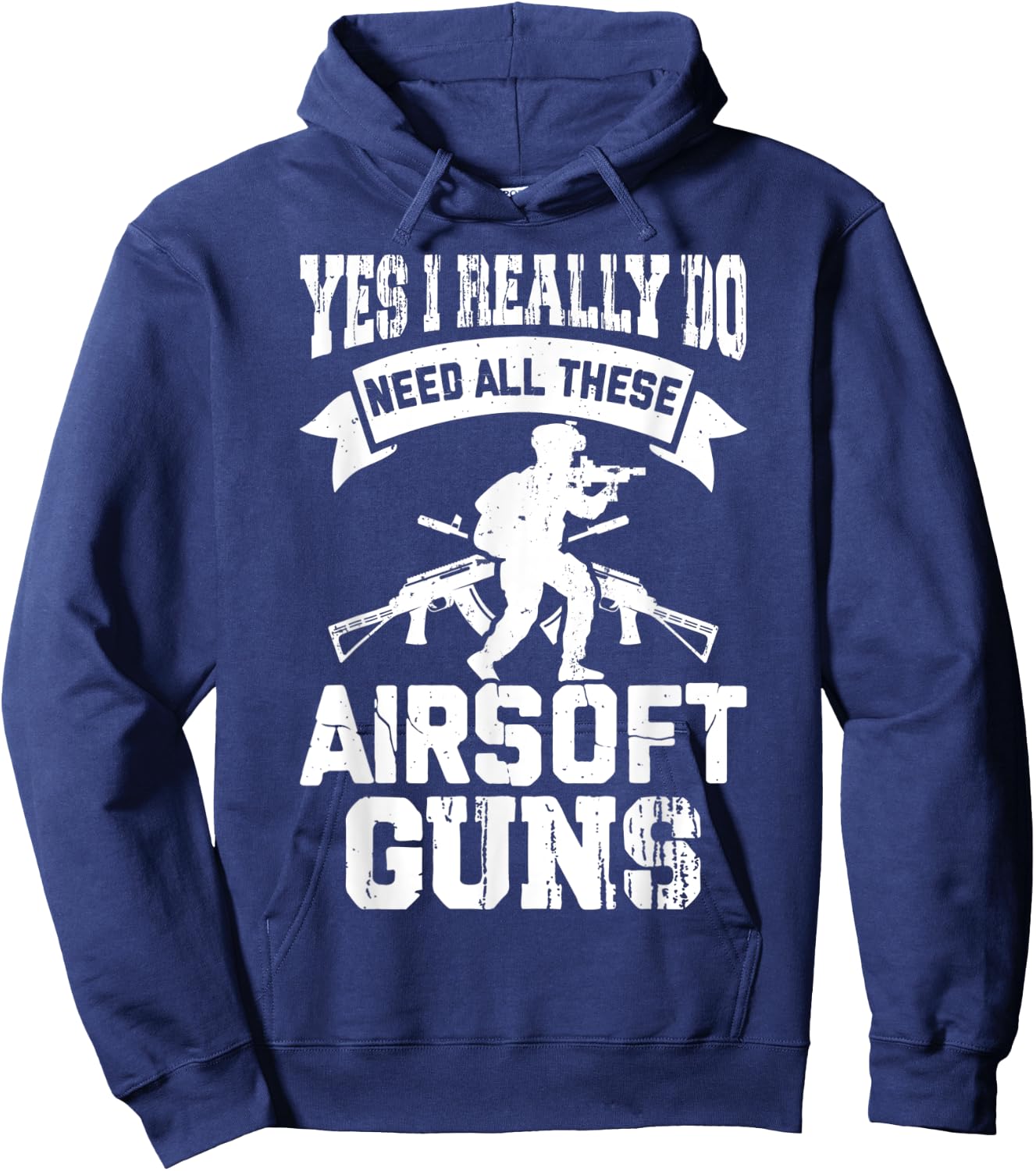 Funny Airsoft Saying Men Airsoft Rifle Men Hoodie - Hoodie | Navy
