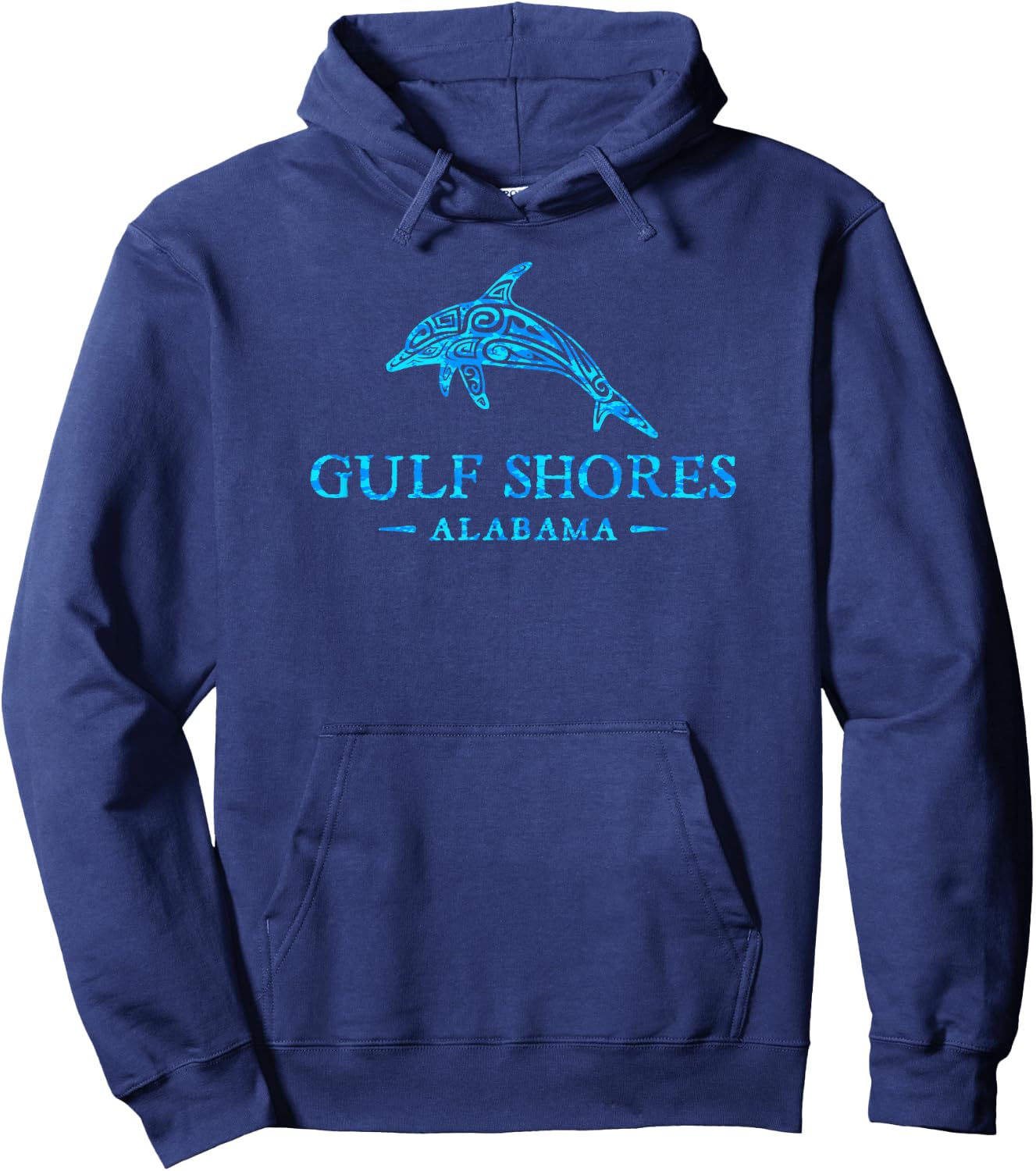 Gulf Shores Alabama Retro Dolphin Boys Girls Toddler Hoodie - Hoodie | Navy
