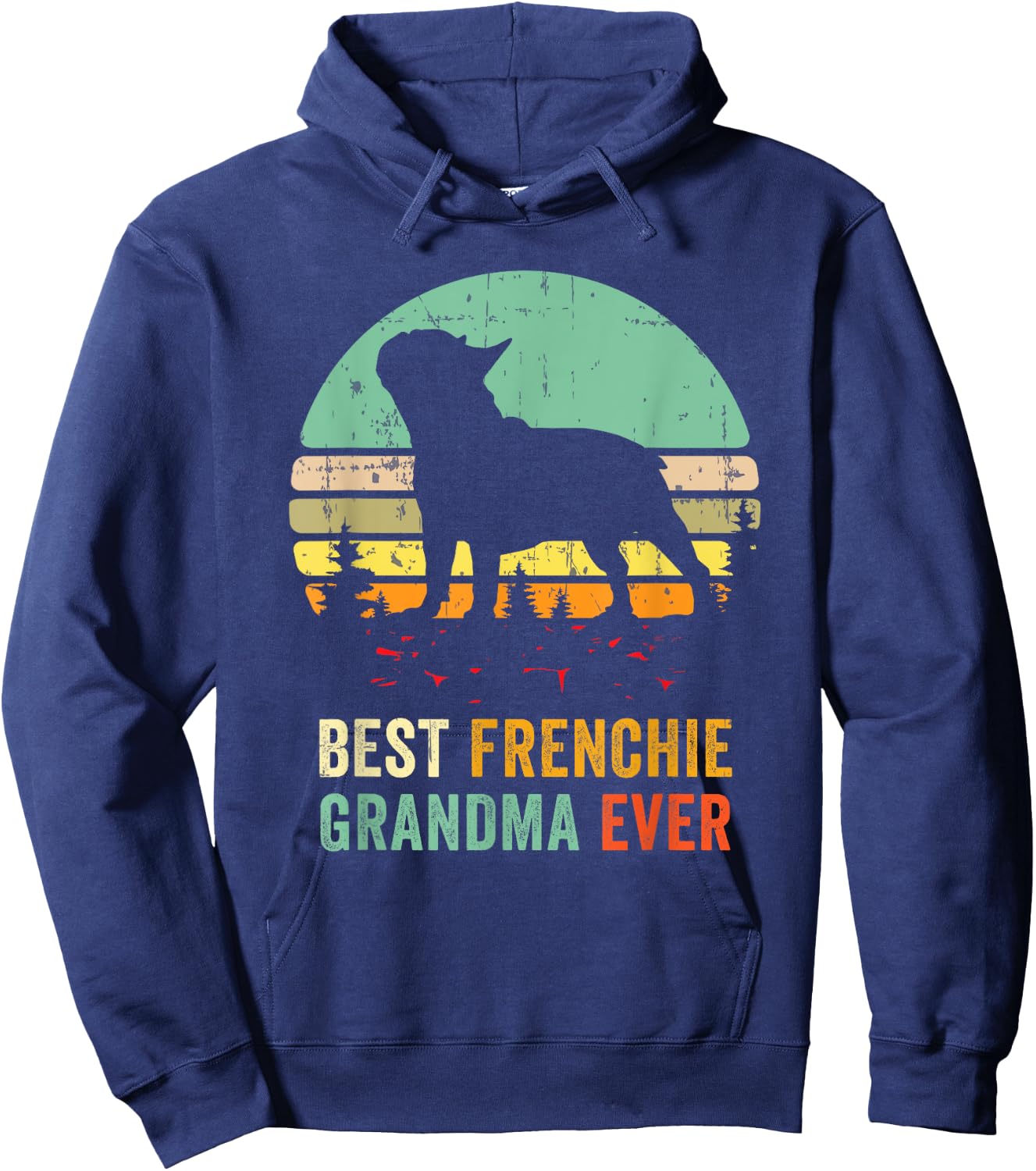 Frenchie Grandma French Bulldog Grandmother Granddog Pet Dog Women Hoodie - Hoodie | Navy