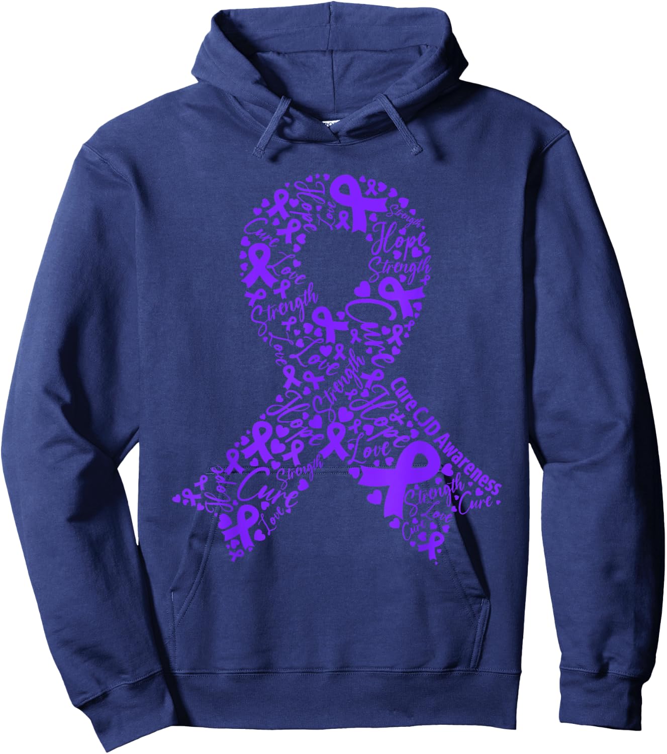 Cure CJD Warrior Awareness Survivor Fighter Supporter Hoodie - Hoodie | Navy