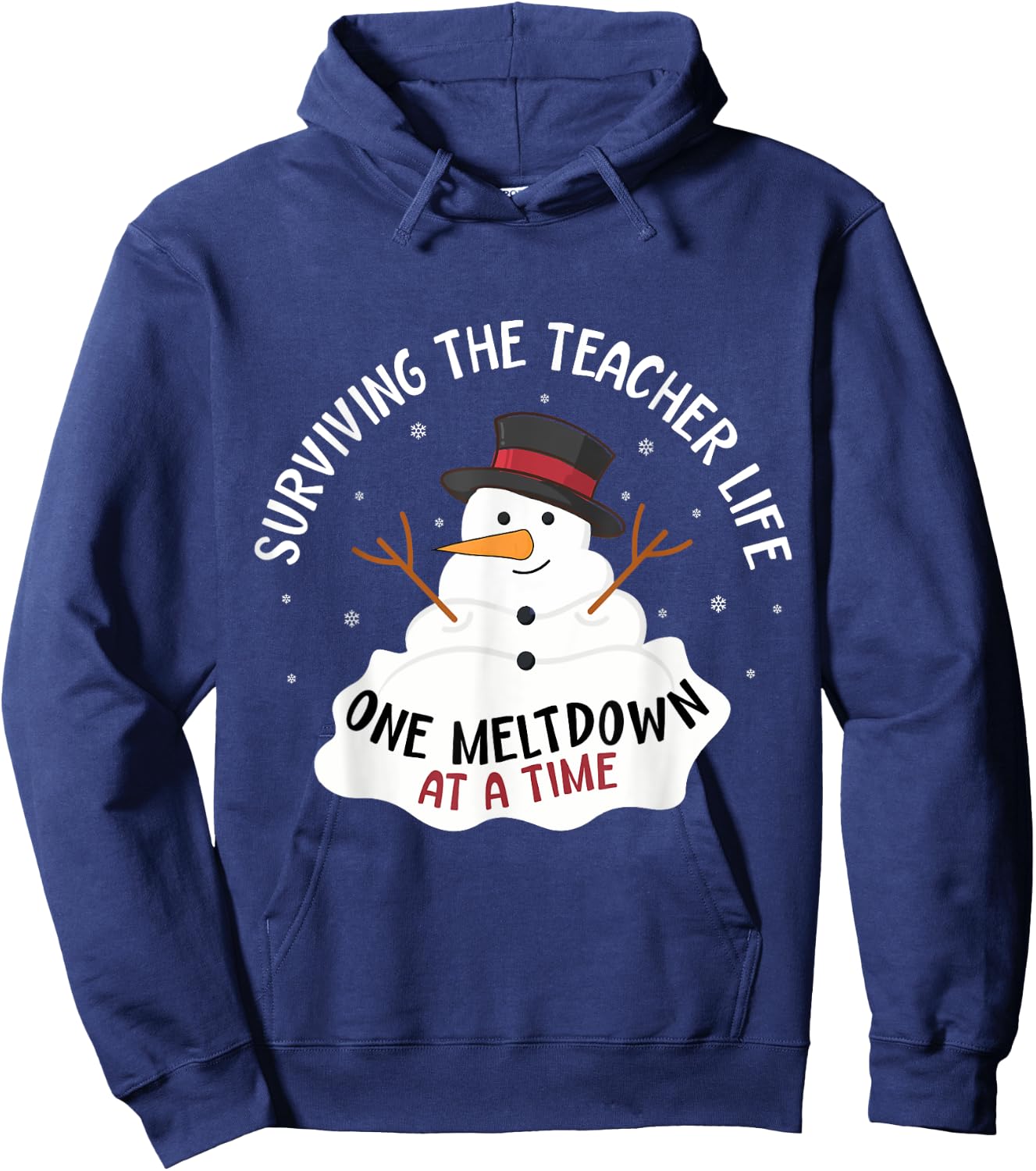 Surviving The Teacher Life One Meltdown At a Time Christmas Women Kids Hoodie - Hoodie | Navy