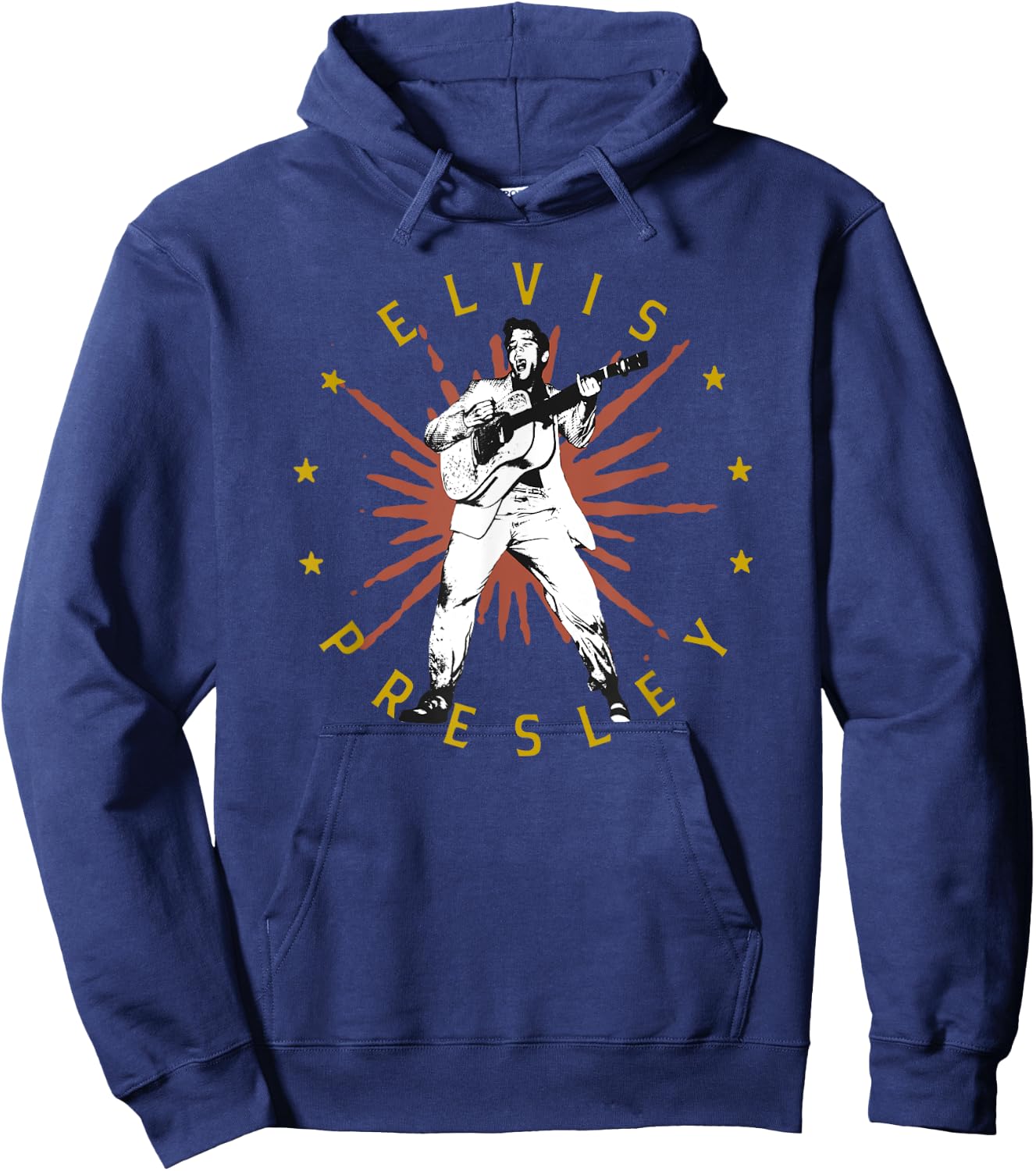 Elvis Presley Gold Rust Star Hoodie - Hoodie | Navy
