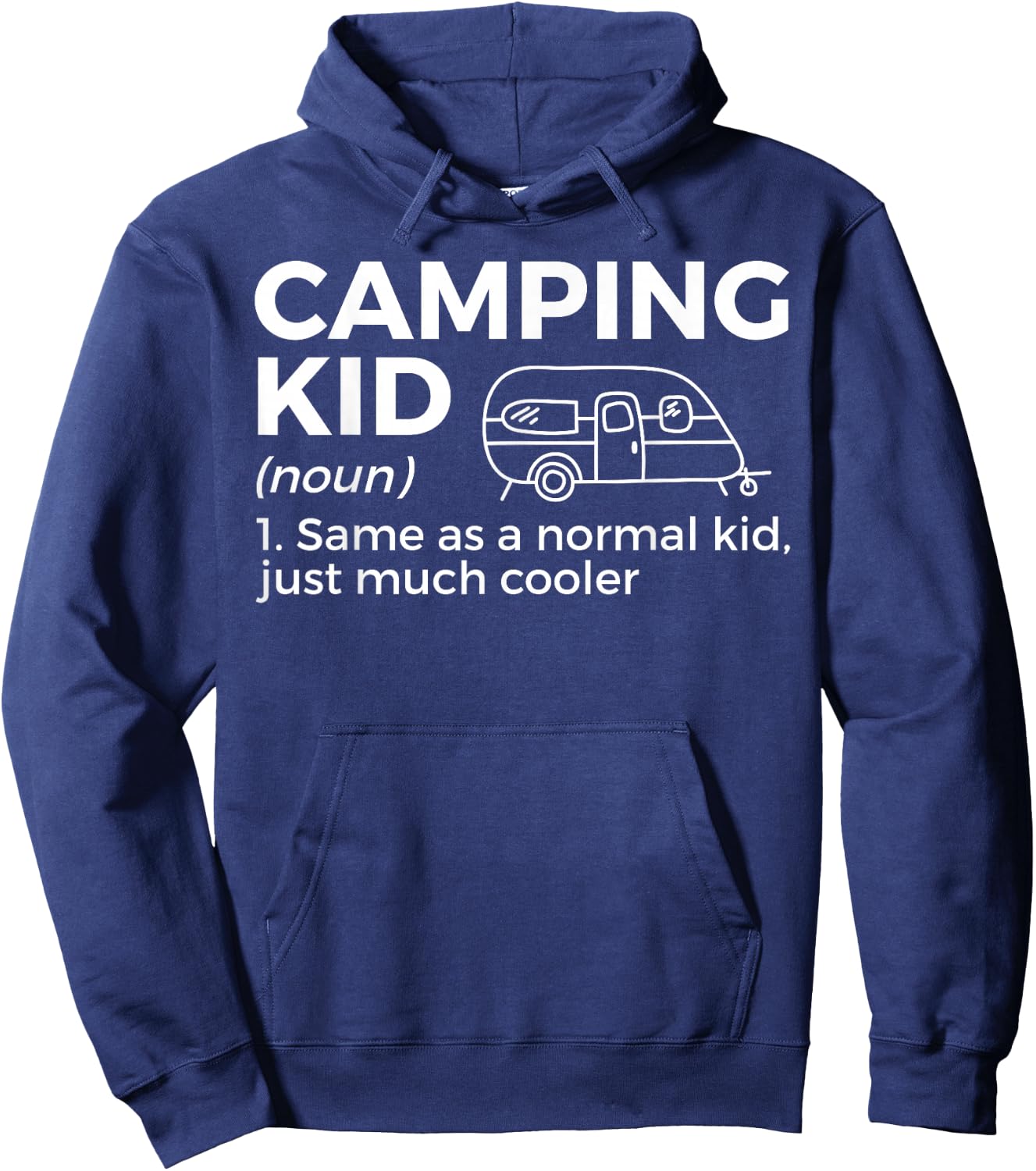 Camping Kid Definition Funny Camper Hoodie - Hoodie | Navy