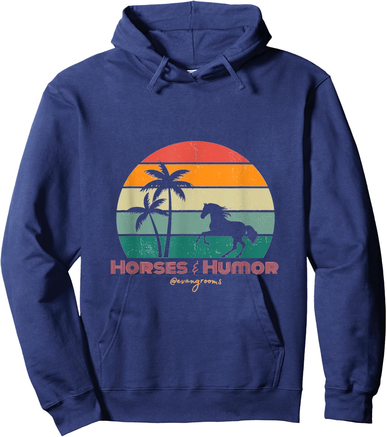 Horses & Humor - Sunset Hoodie - Hoodie | Navy