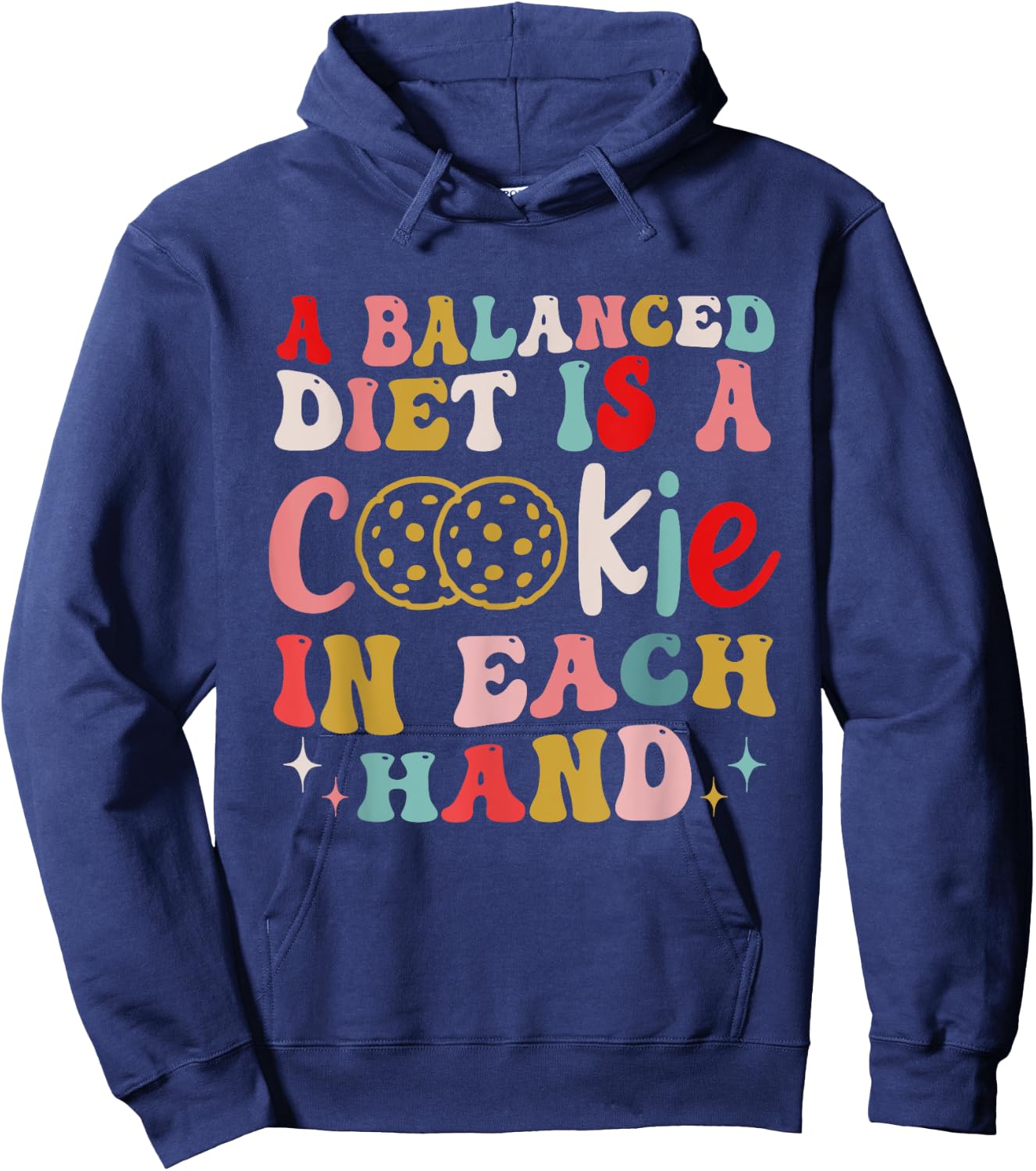 A Balanced Diet Is A Cookie In Each Hand Christmas Hoodie - Hoodie | Navy