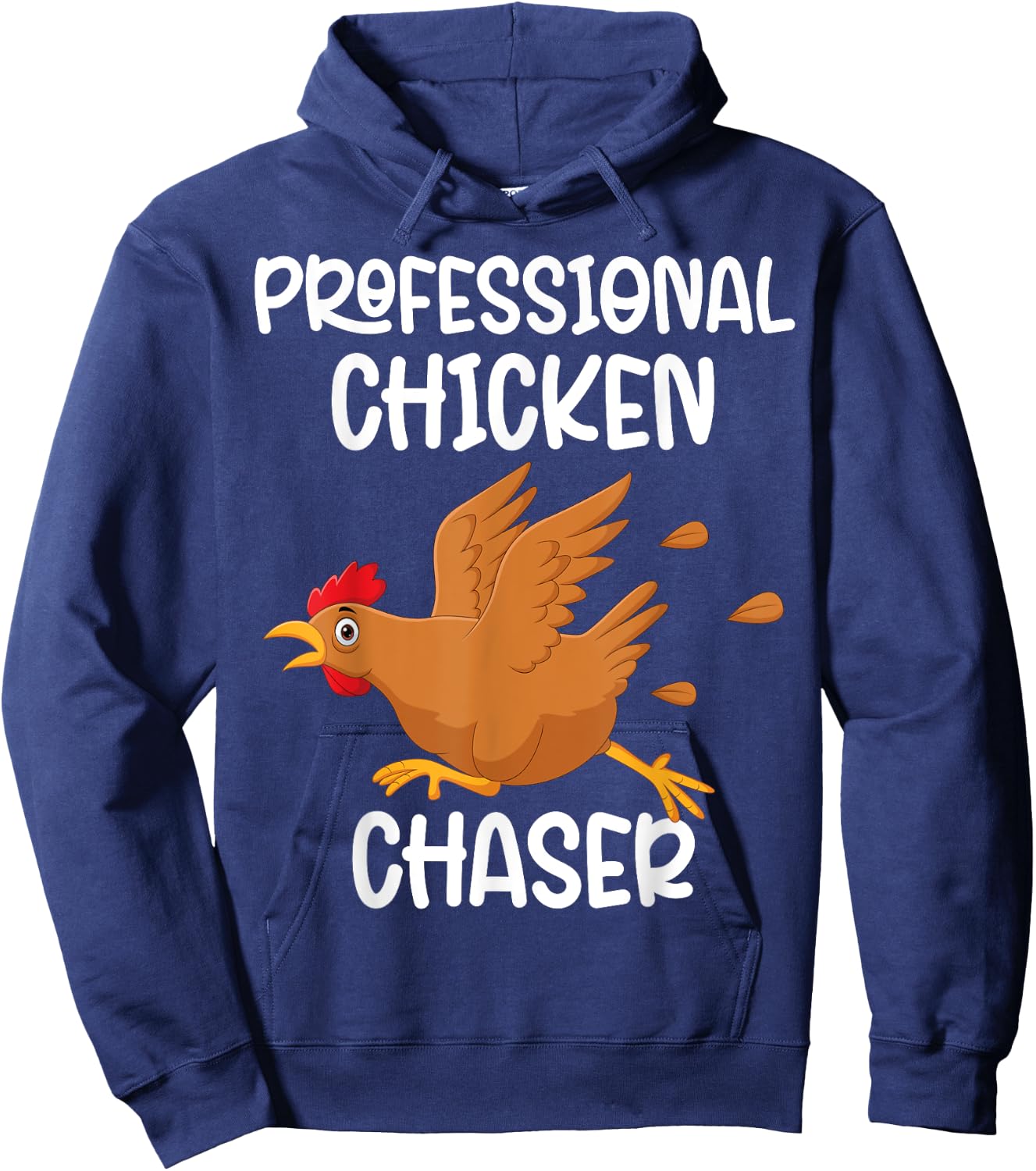 Professional Chicken Chaser Funny Farm Farmer Kids Running Hoodie - Hoodie | Navy