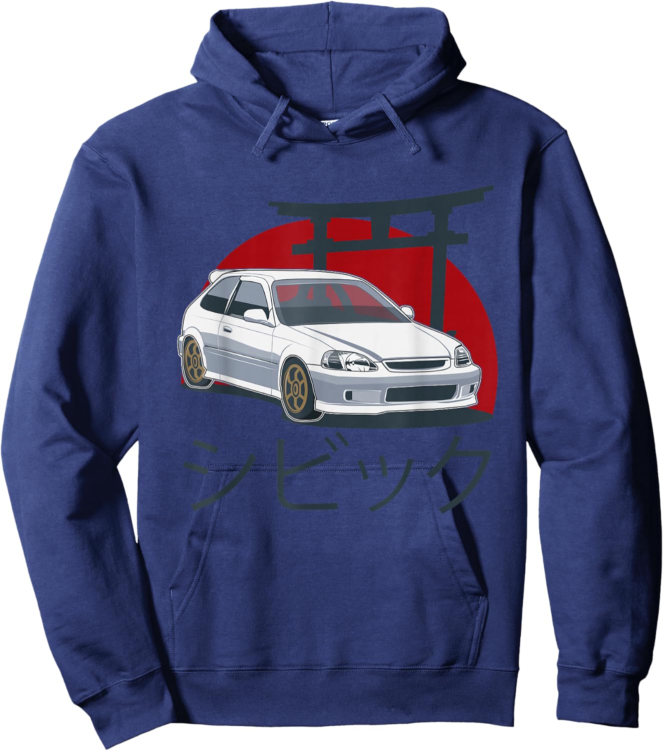 JDM Japan Motorsport tuning car 90s Hoodie - Hoodie | Navy