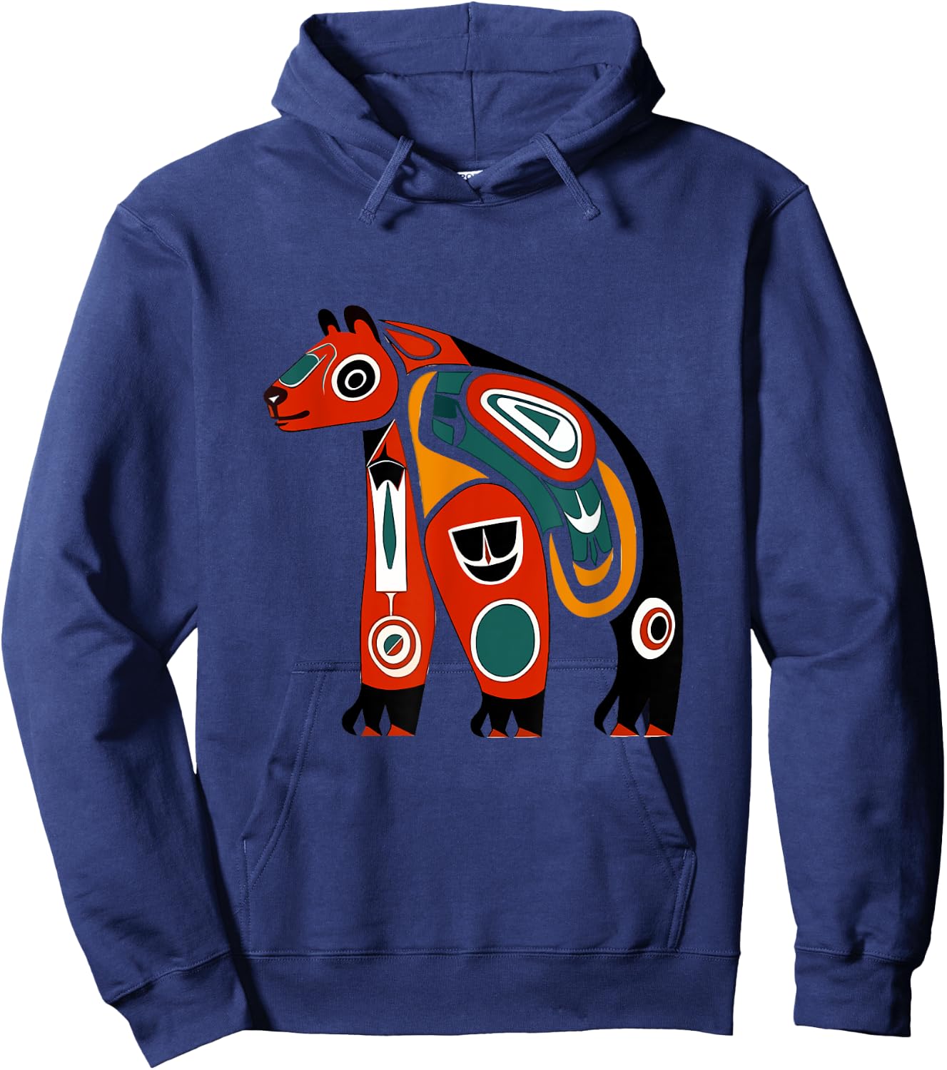 Bear Kachina Doll Native American Plains Style Hopi Art Hoodie - Hoodie | Navy