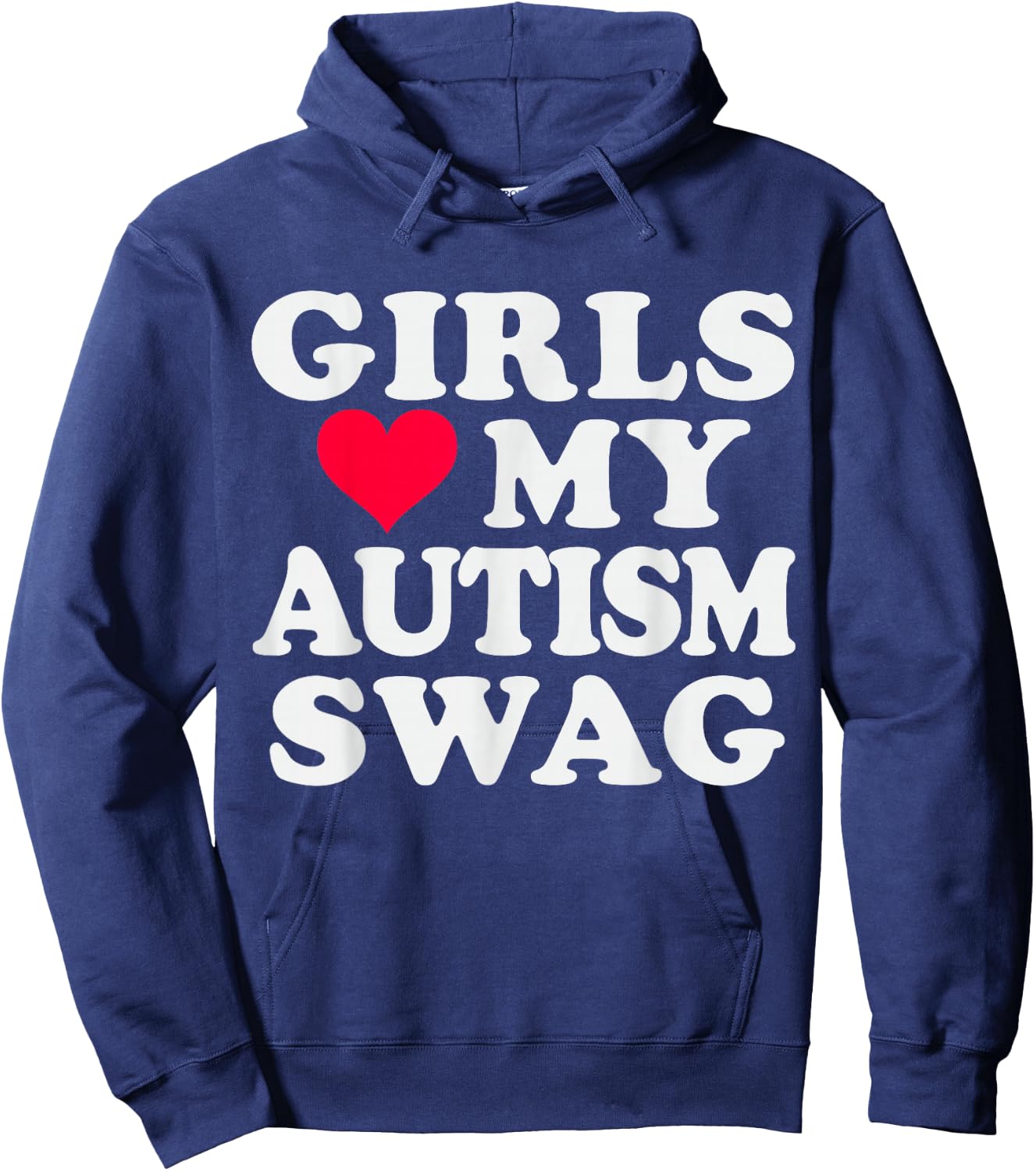 Girls Love My Autism Swag Funny Autistic Boy Awareness Youth Hoodie - Hoodie | Navy