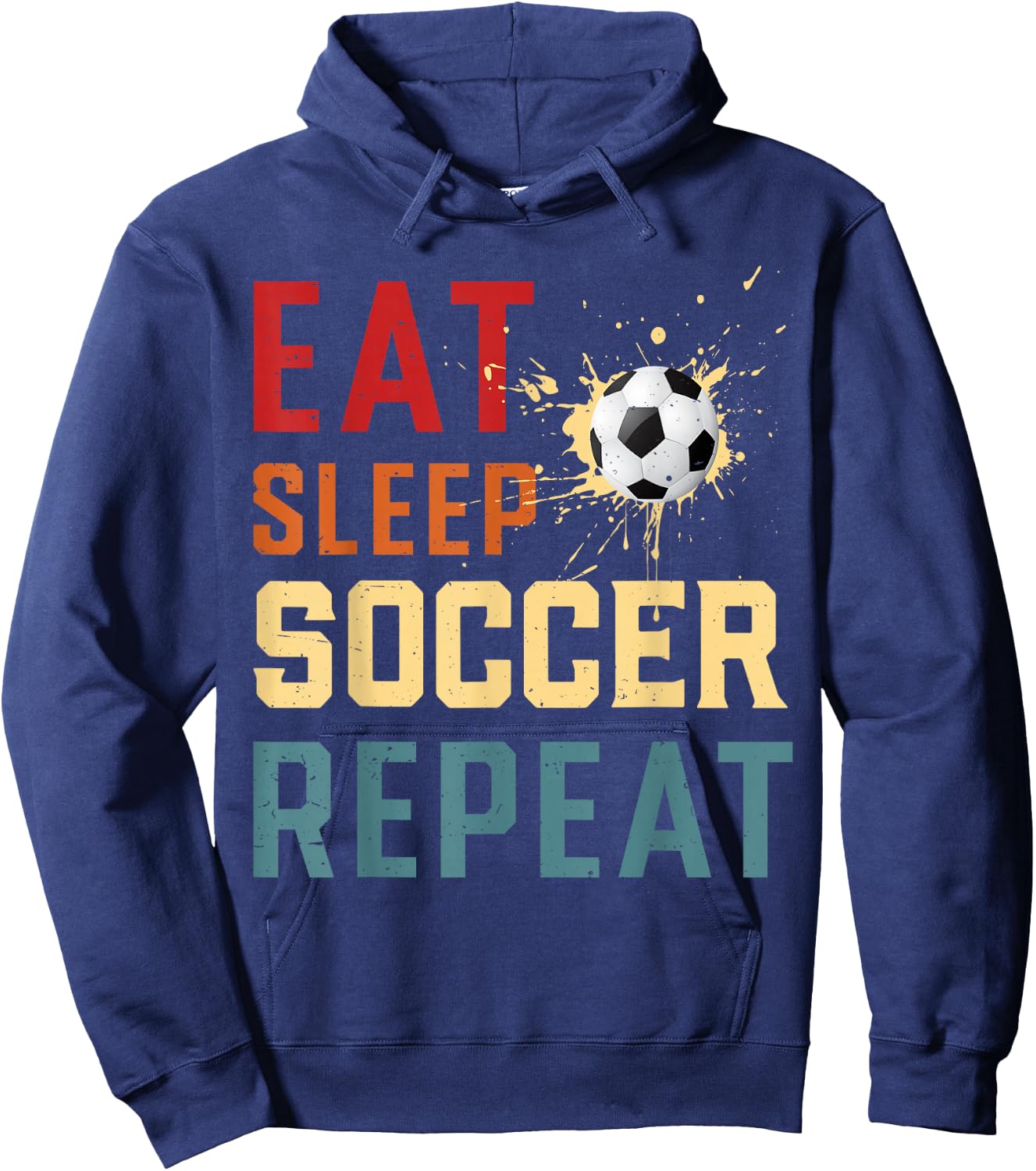 Eat Sleep Soccer Repeat Soccer Gifts Women Boys Kids Hoodie - Hoodie | Navy