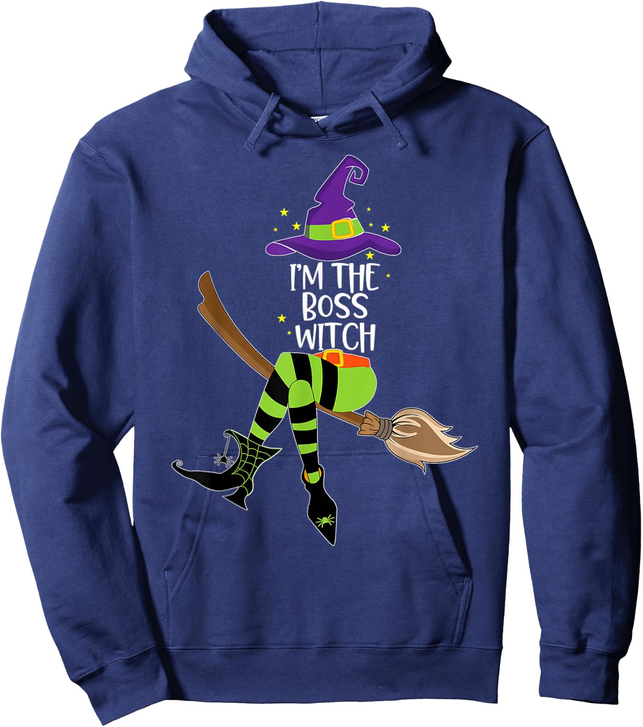 Im The Boss Witch Shirt Halloween Matching Group Costume Hoodie - Hoodie | Navy