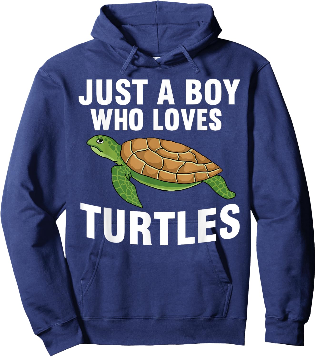 Cool Turtle Design Boys Kids Sea Turtle Animal Lover Hoodie - Hoodie | Navy