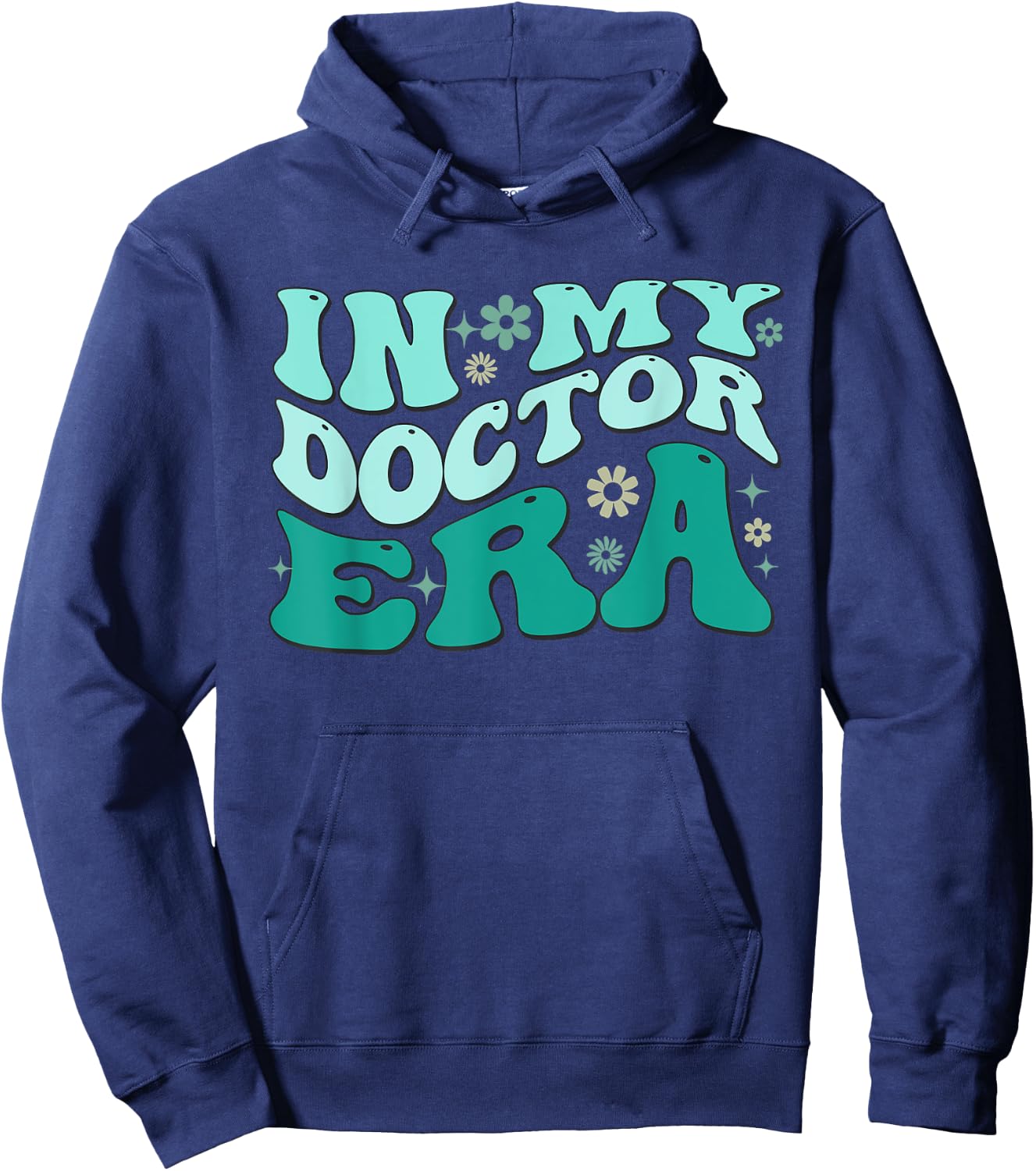 In My Doctor Era Cheer Retro Vintage Groovy Hoodie - Hoodie | Navy