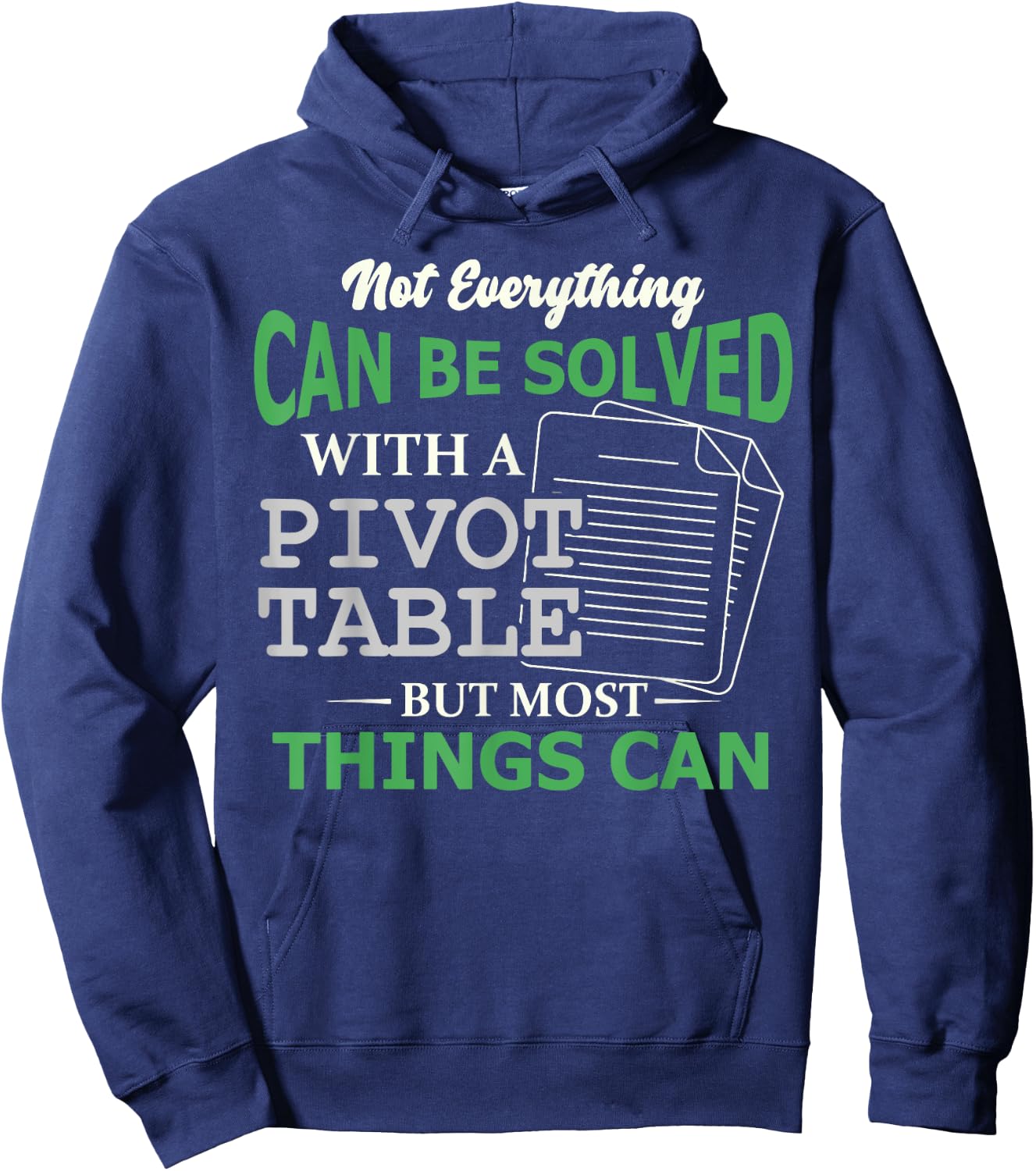 Pivot Table Spreadsheet Nerd Accountant Hoodie - Hoodie | Navy