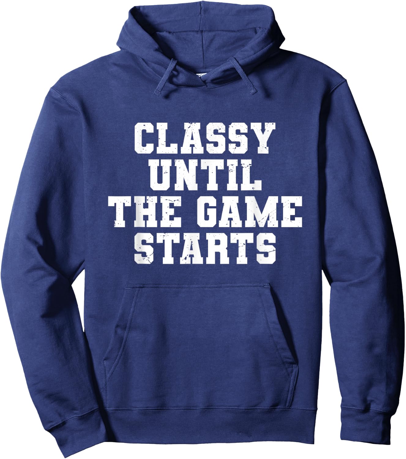 Classy Until The Game Starts Funny Football Lady Women Girls Hoodie - Hoodie | Navy