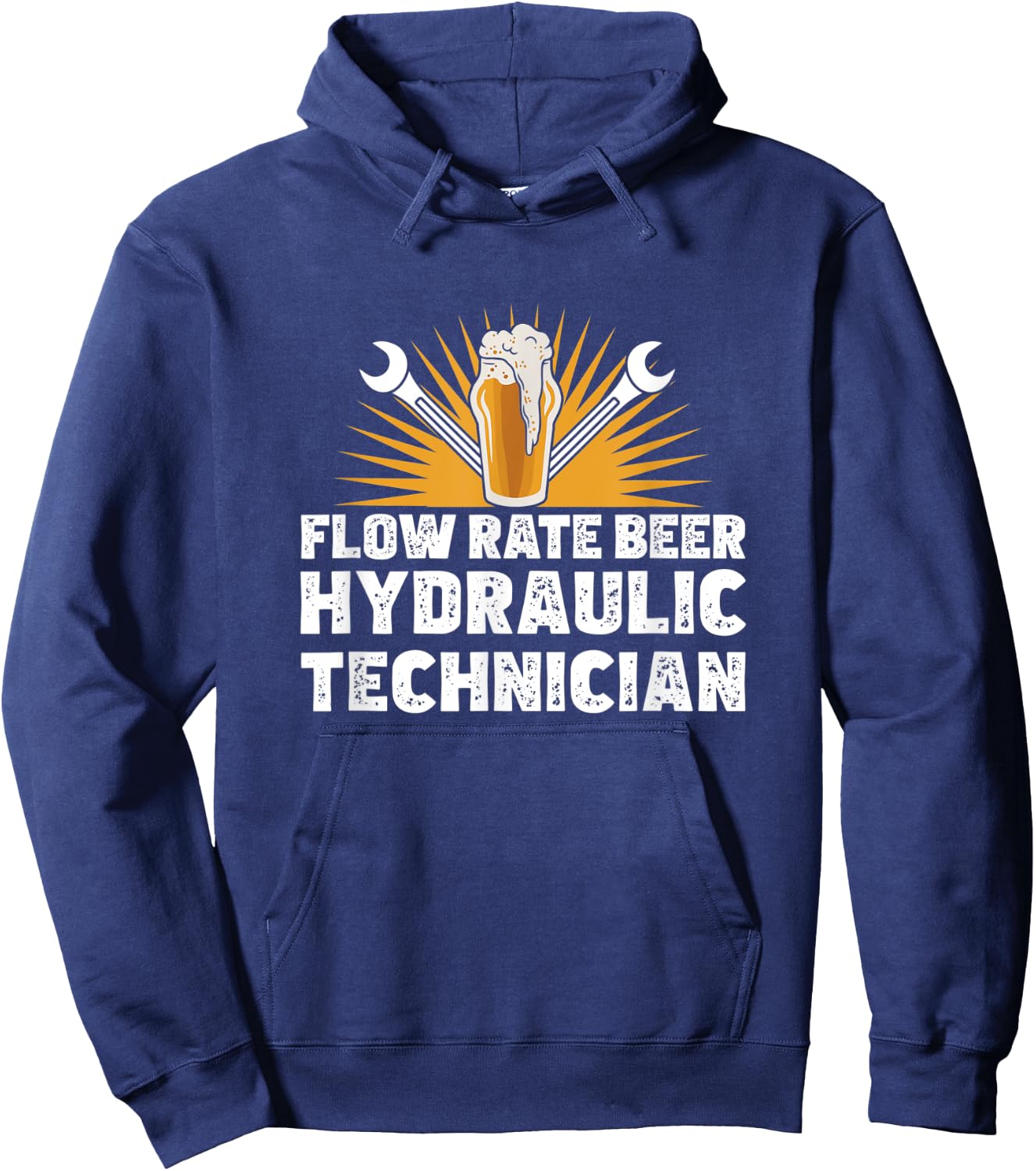 Funny Hydraulics Fluid Flow Rate Beer A Hydraulic Technician Hoodie - Hoodie | Navy