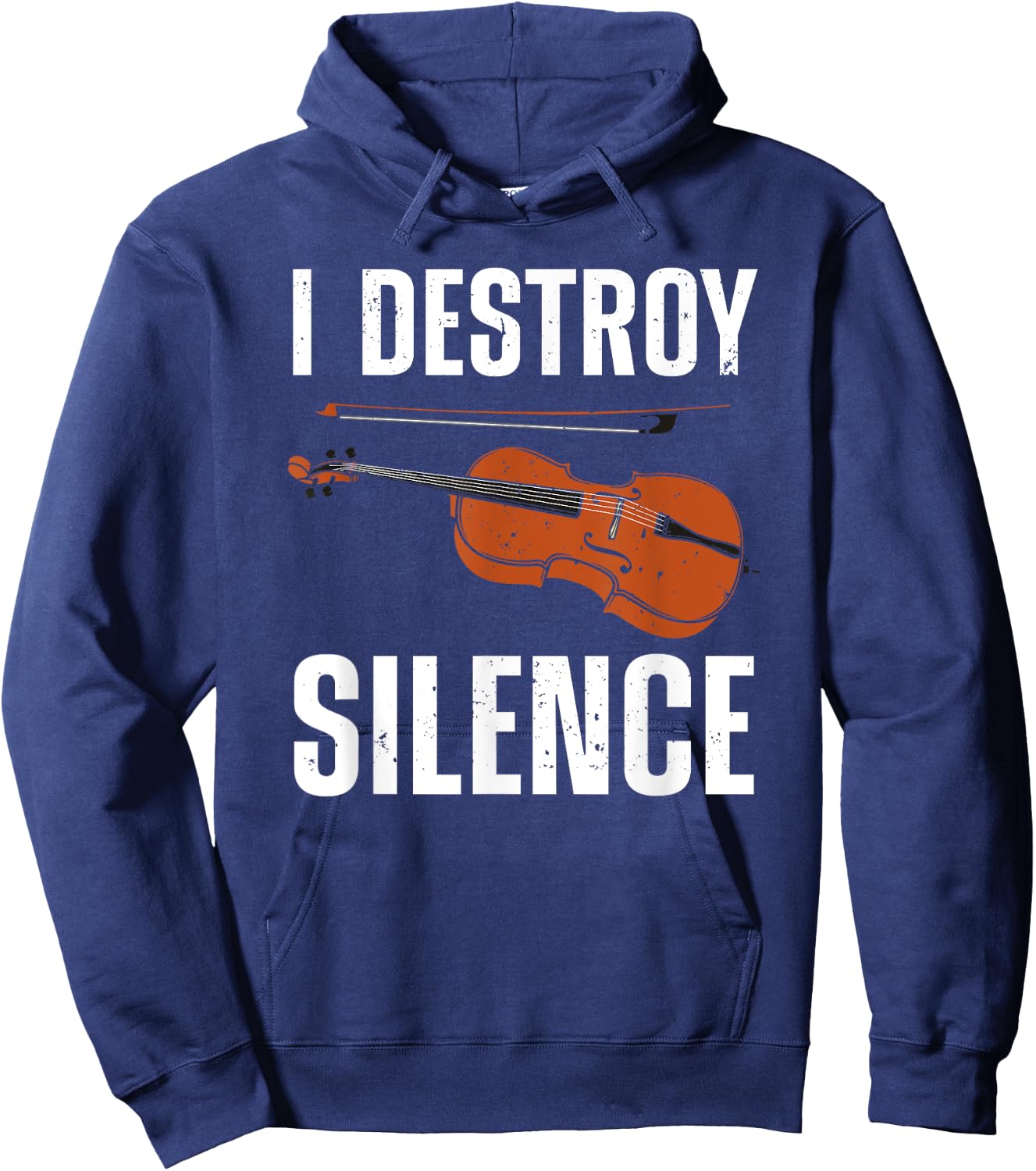 Funny Violin Player Art Women Kids Fiddle Violinist Hoodie - Hoodie | Navy
