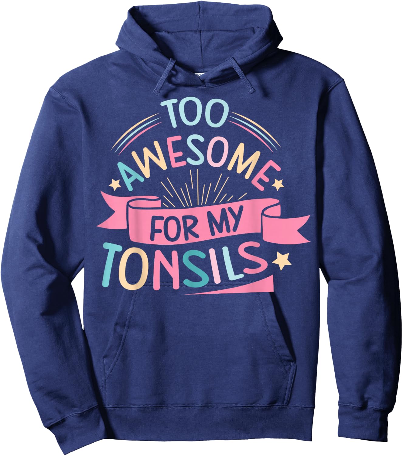 Tonsillectomy Design for Kids with Removed tonsils Hoodie - Hoodie | Navy