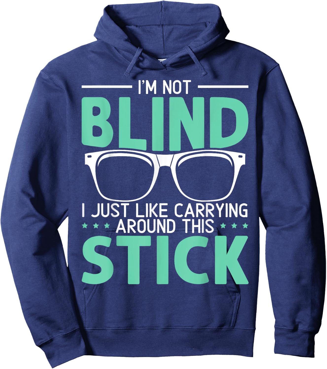 Visually Impaired Braille Visual Blind Awareness Hoodie - Hoodie | Navy