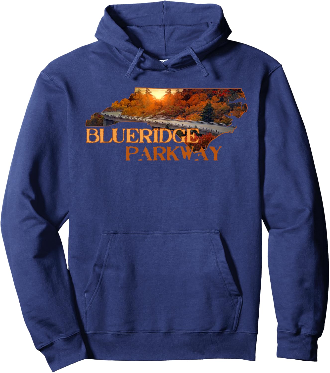 The Linn Cove Viaduct North Carolina Blueridge Parkway Hike Hoodie - Hoodie | Navy