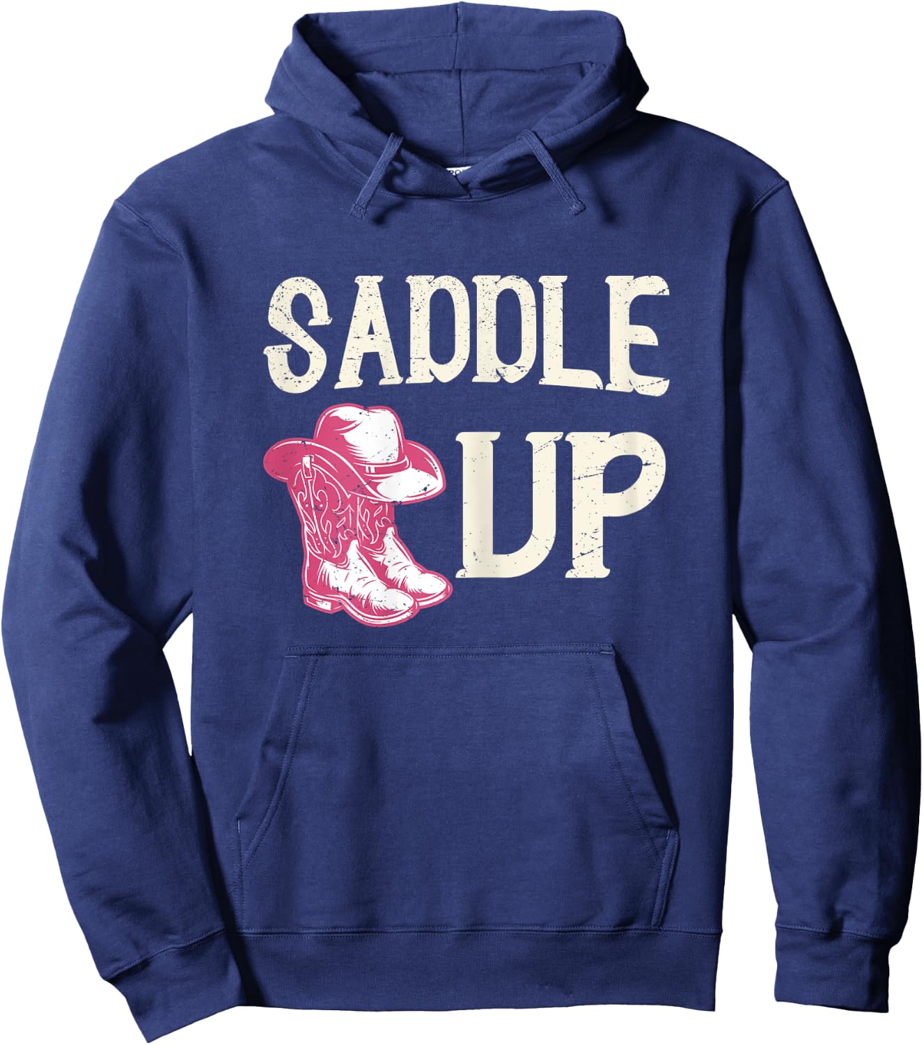 Funny Cowgirl Graphic Women Girls Cowgirl Western Rodeo Hoodie - Hoodie | Navy