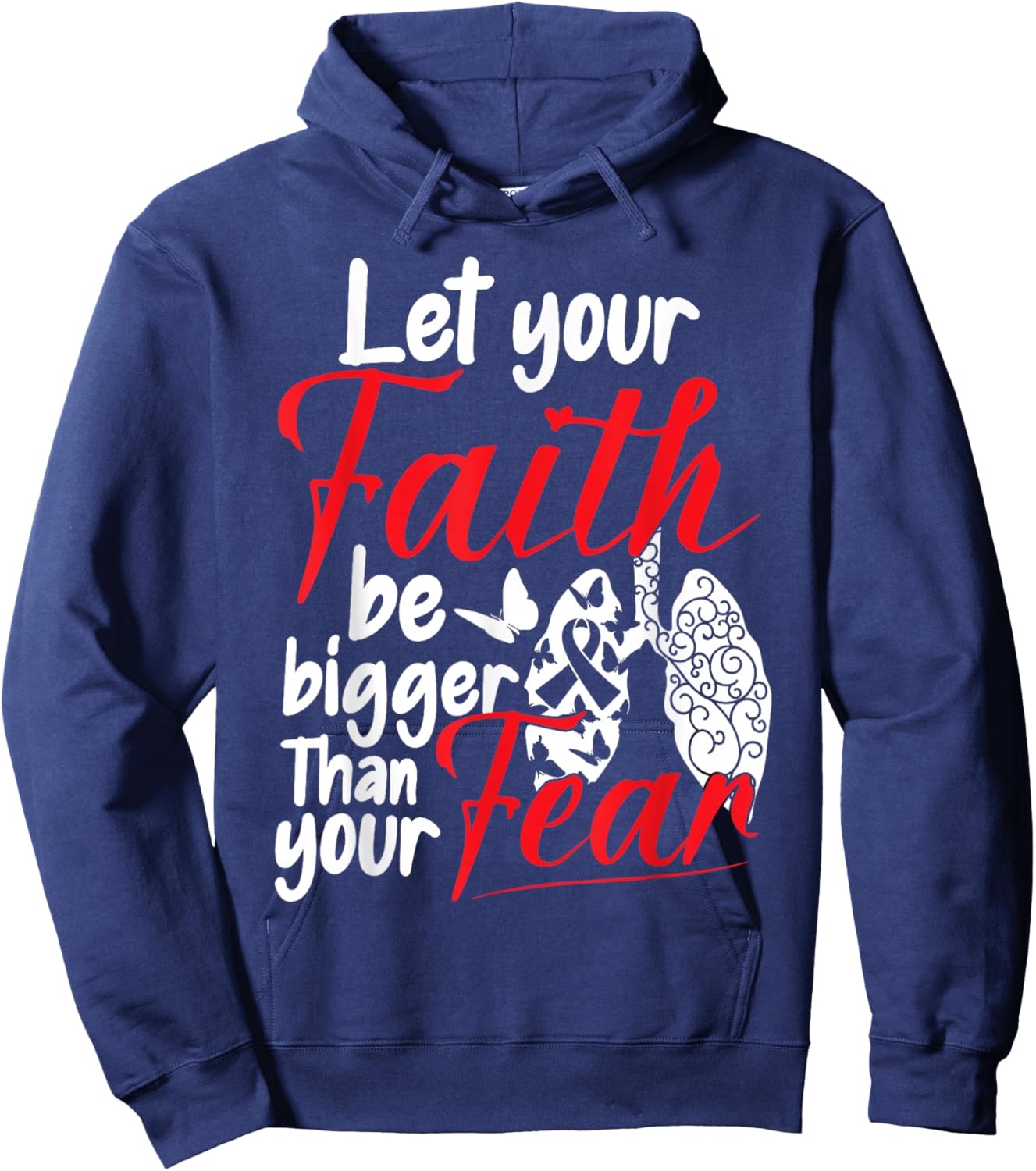 Lung Cancer Warrior Hoodie - Hoodie | Navy