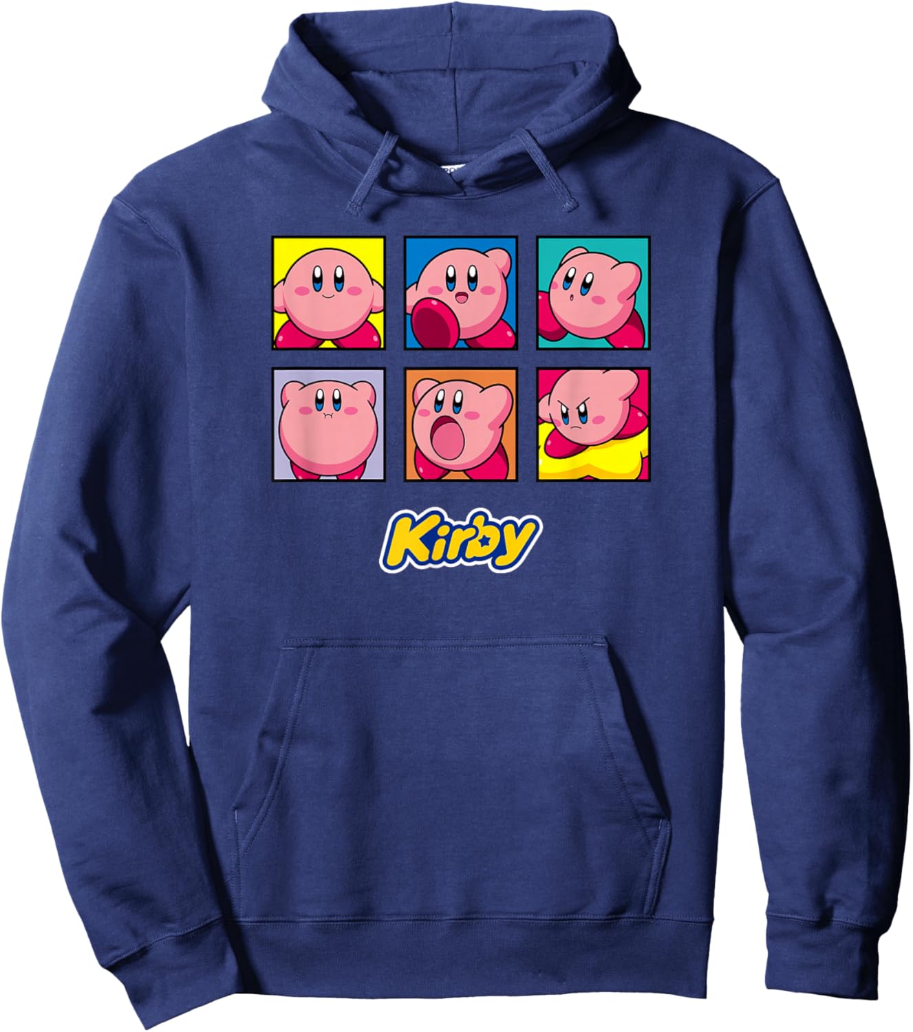 Kirby Vintage Panel Collage Poster - -Kids - Black - Small Hoodie - Hoodie | Navy