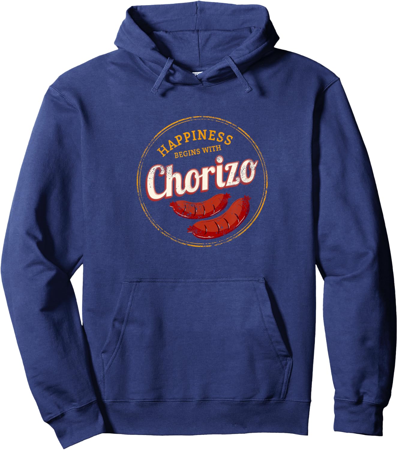 Chorizo Retro Sausage Vintage BBQ Gourmet Barbecue Souvenir Hoodie - Hoodie | Navy